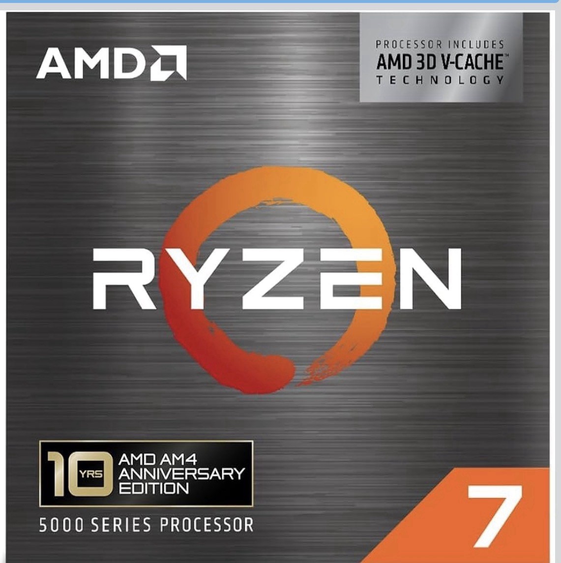 AMD Ryzen 7 5800X3D 8-core, 16-Thread Desktop Processor- 10th Anniversary