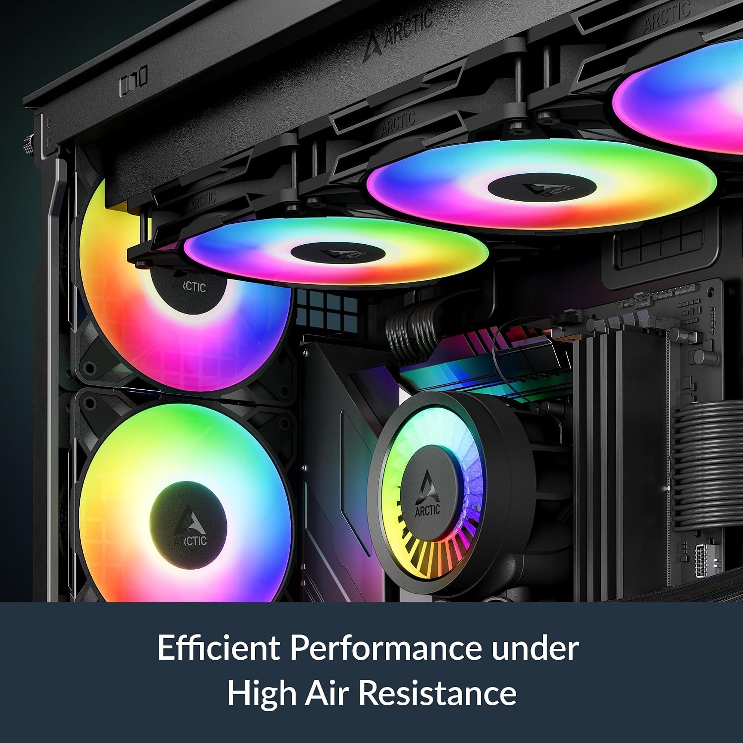 ARCTIC P12 Pro A-RGB – 3 Pack – Powerful Premium Fan, 120 mm PWM Fan with Y-Cabl