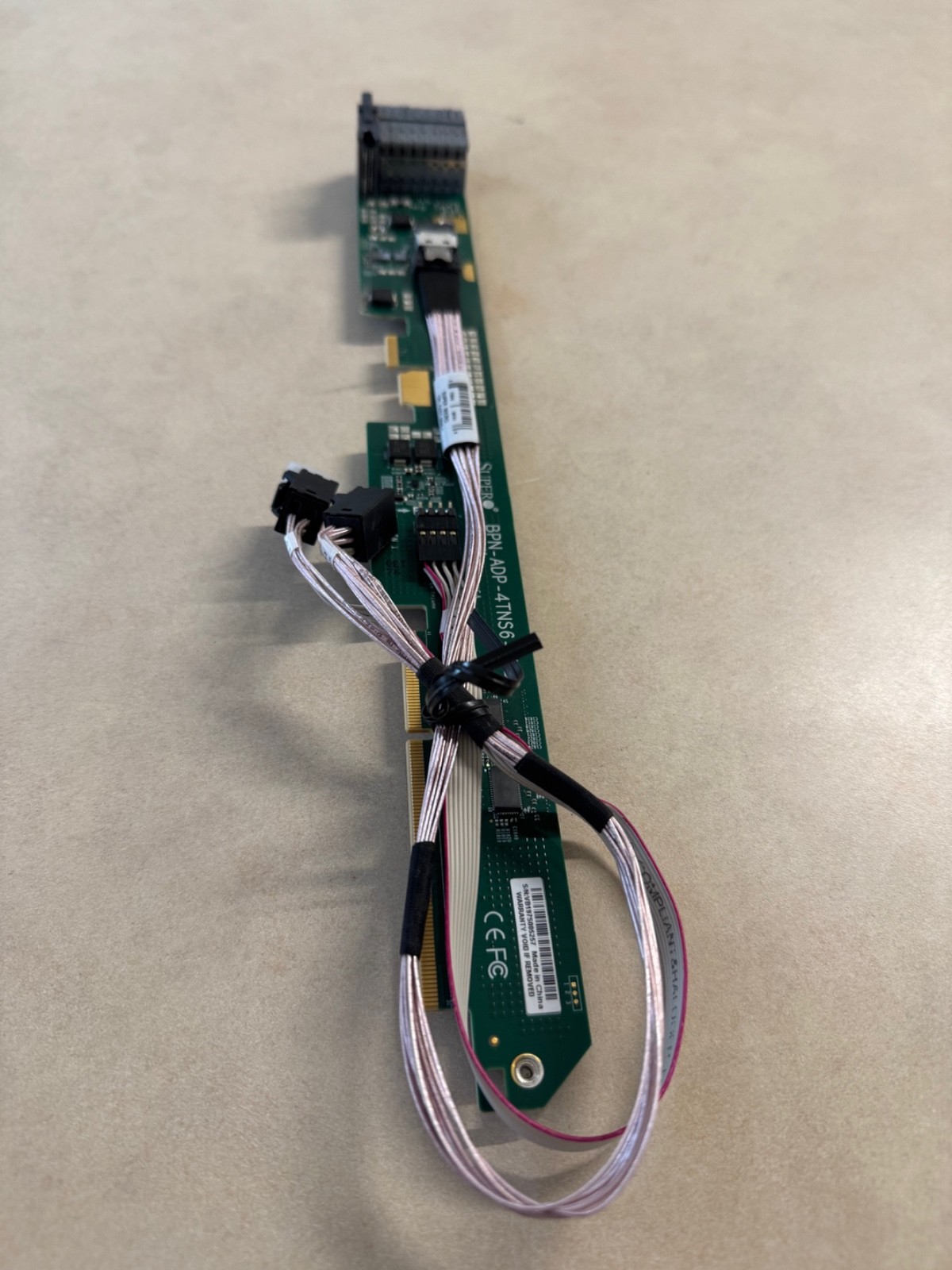 SUPERMICRO BPN-ADP-4TNS6-1UB Power Connector Backplane w/ cables