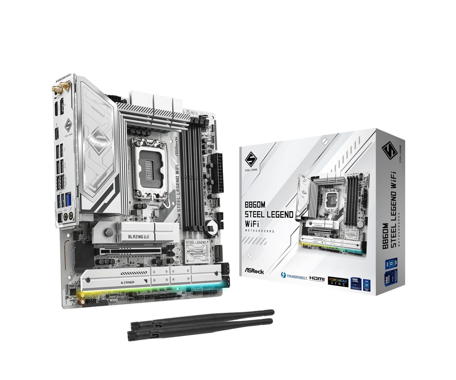 ASRock B860M Steel Legend WiFi DDR5 PCIe 5.0 Micro-ATX Motherboard
