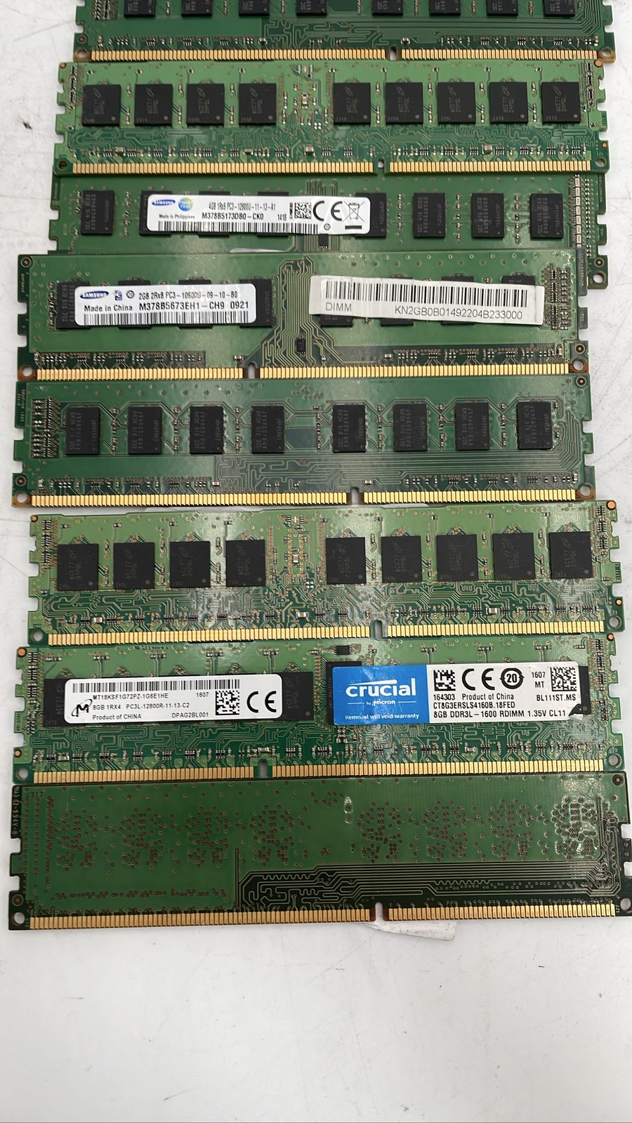 Crucial Micron 8GB PC3L-12800R DDR3L 1600MHz Server RAM CT8G3ERSL8160B Lot of 14