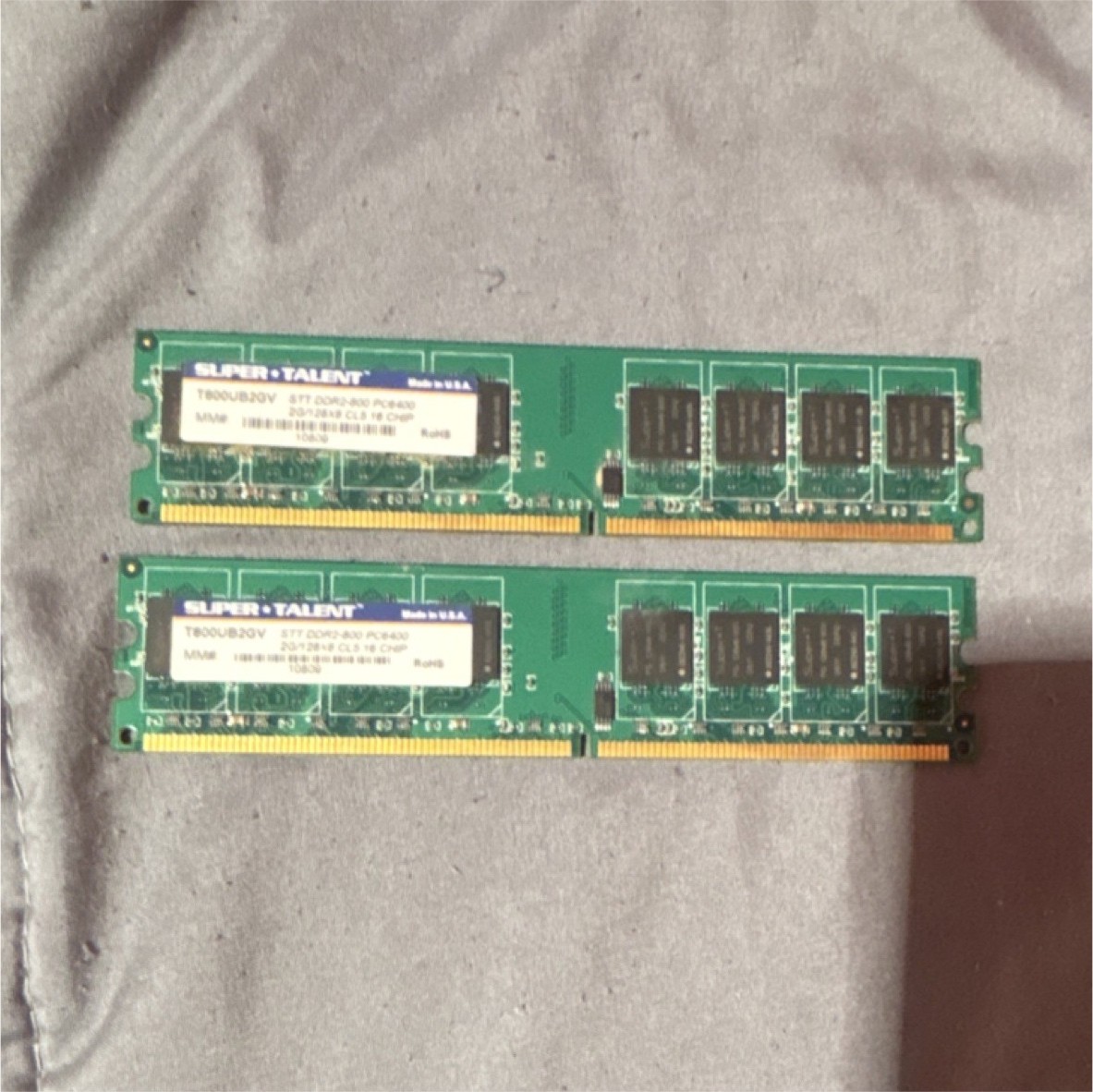 Super Talent DDR2 SDRAM DIMM PC2-6400 2GB (2x1GB) 240-Pin RAM Modules