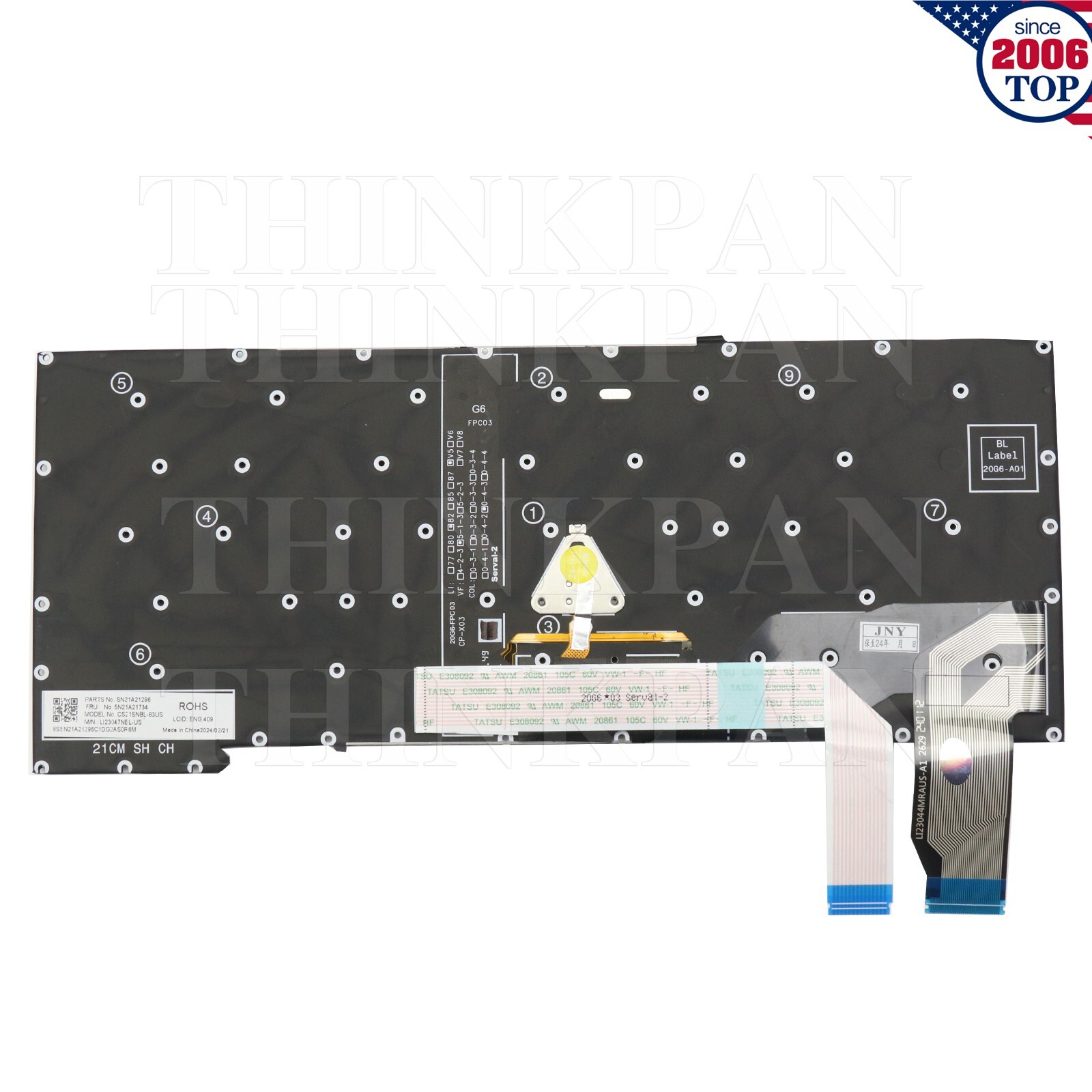 New US Backlit Keyboard for Lenovo Thinkpad X13 Yoga Gen 2 X13 Yoga Gen 3