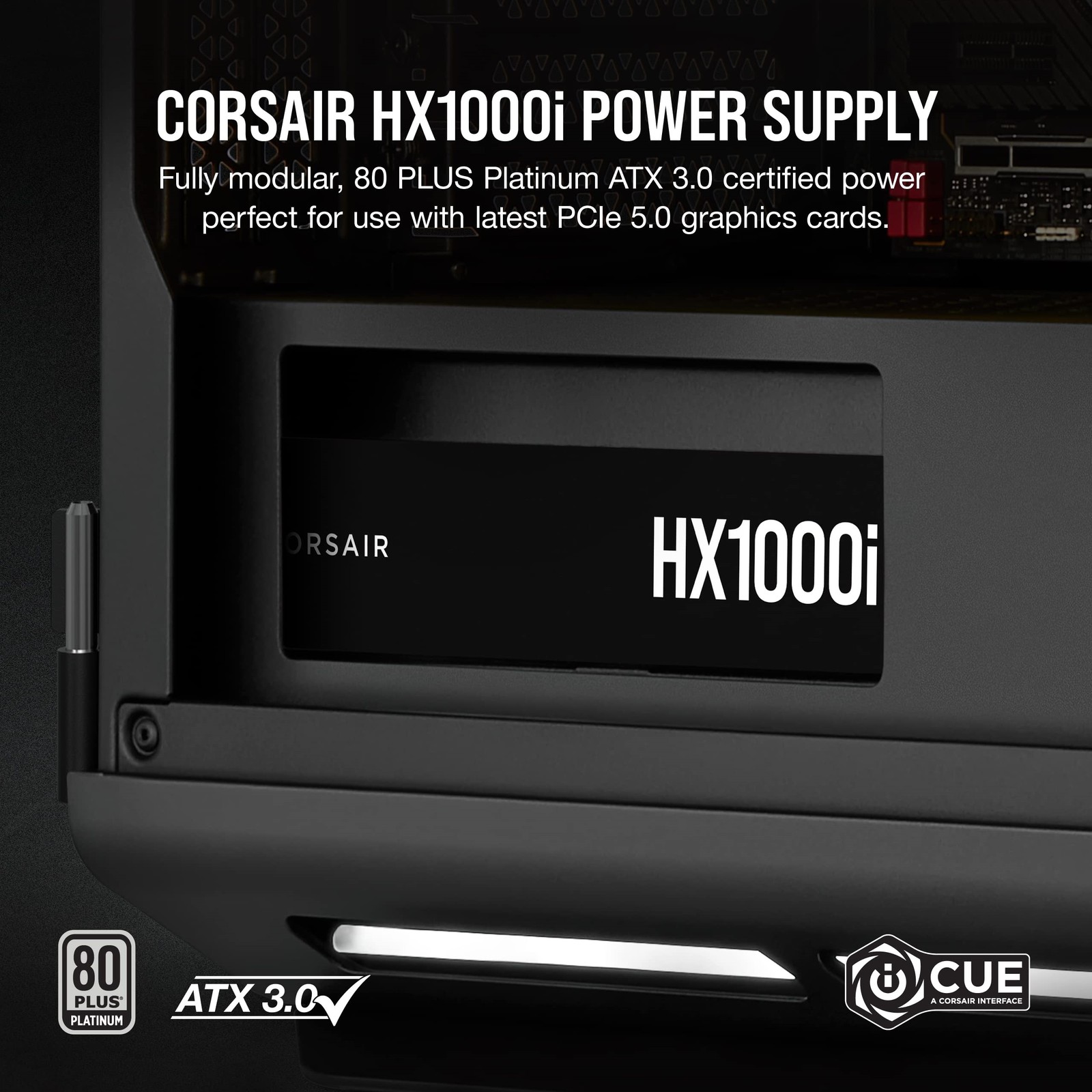 Corsair HX1000i 1000w Platinum Fully Modular ATX Power Supply CP-9020259-NA