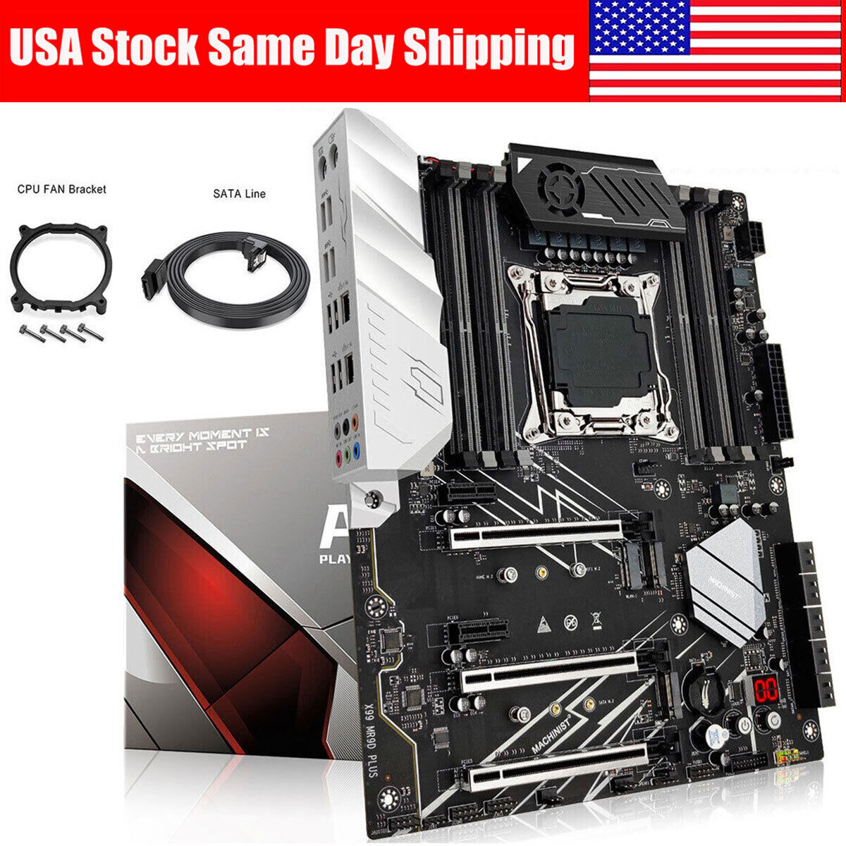LGA 2011-3 X99 Motherboard 8*DDR4 RAM SATA WIFI NVME M.2 Support Xeon E5 V3 V4