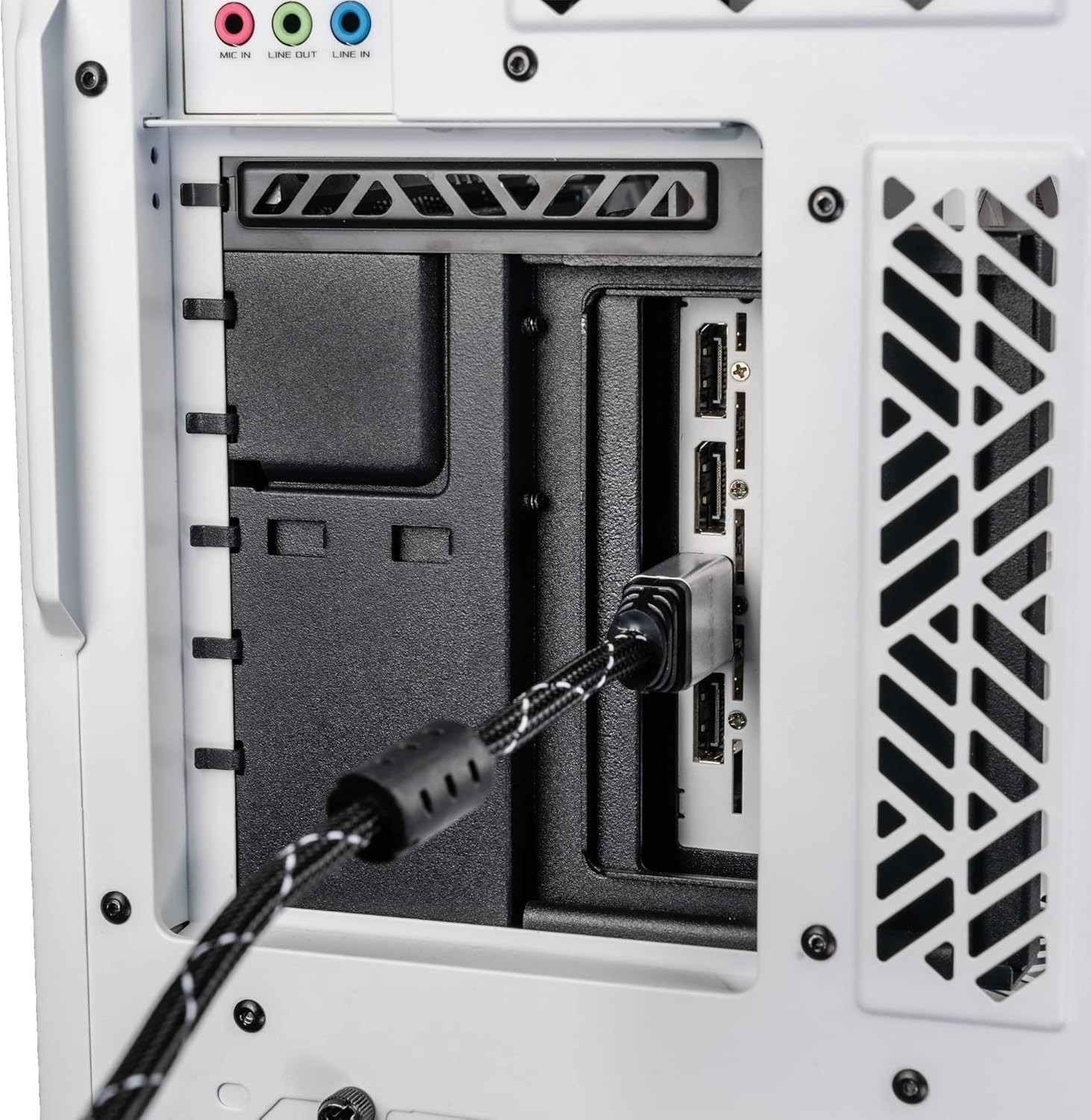 Adjustable Vertical GPU Bracket V3 PCIe 4.0 Steel Flow-Through Cooling