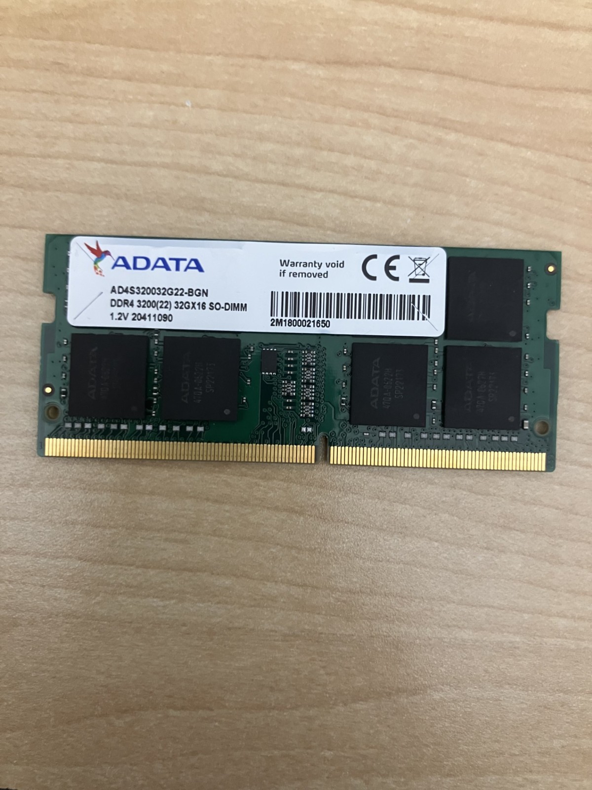 ADATA 32GB (1x32GB) DDR4 3200MHz SODIMM Laptop Memory