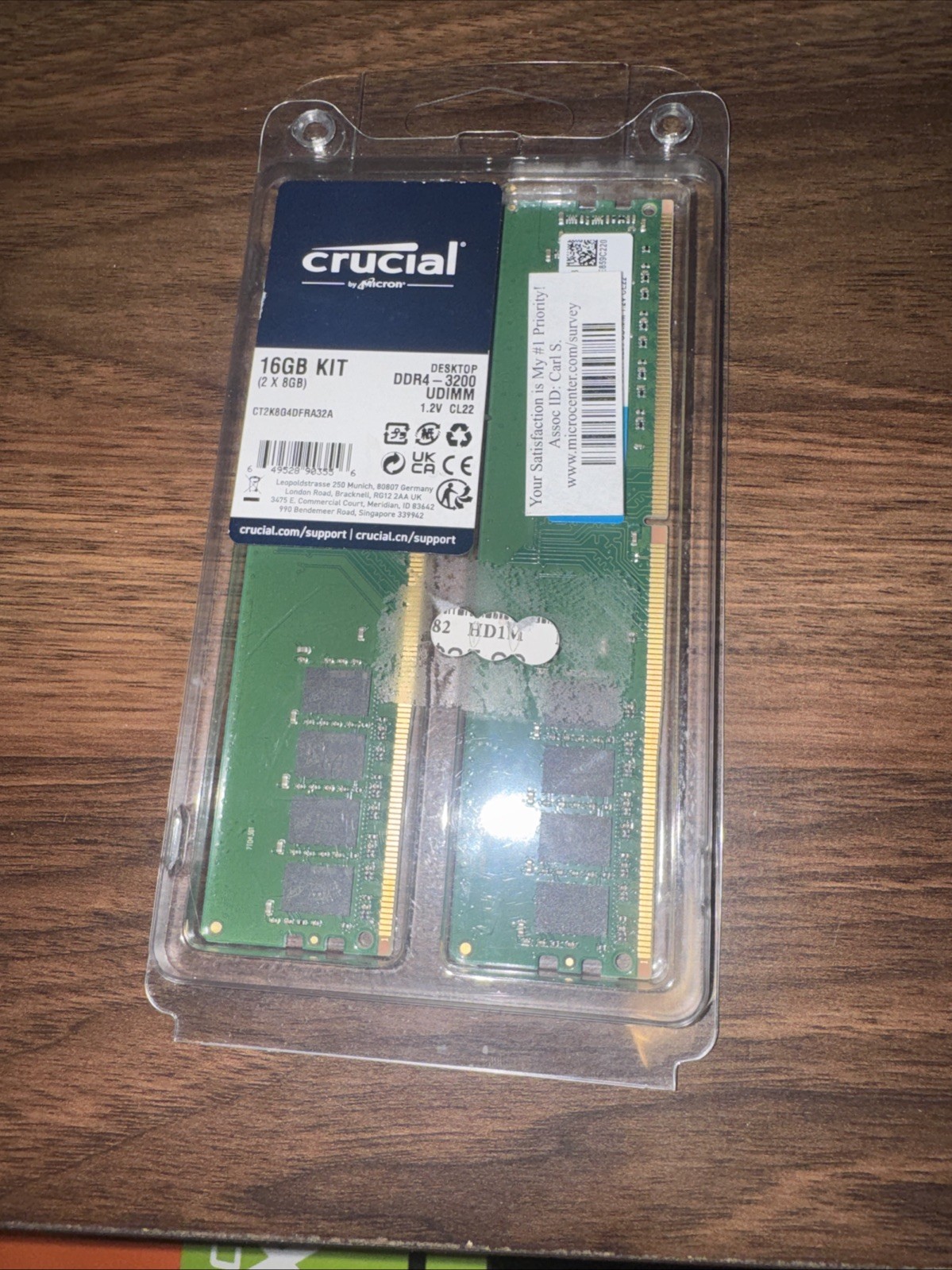 Crucial CT2K8G4DFRA32A 16GB Kit 2x 8GB DDR4-3200 DIMM