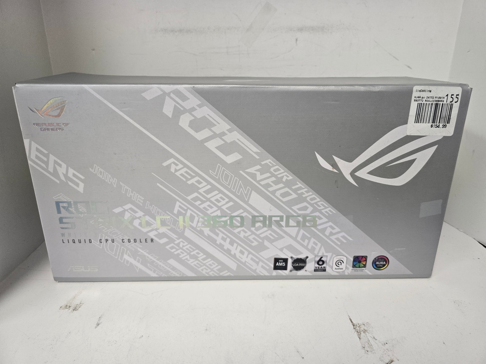 ASUS ROG STRIX LC II ARGB White Edition 360mm All in One Liquid CPU Cooling Kit