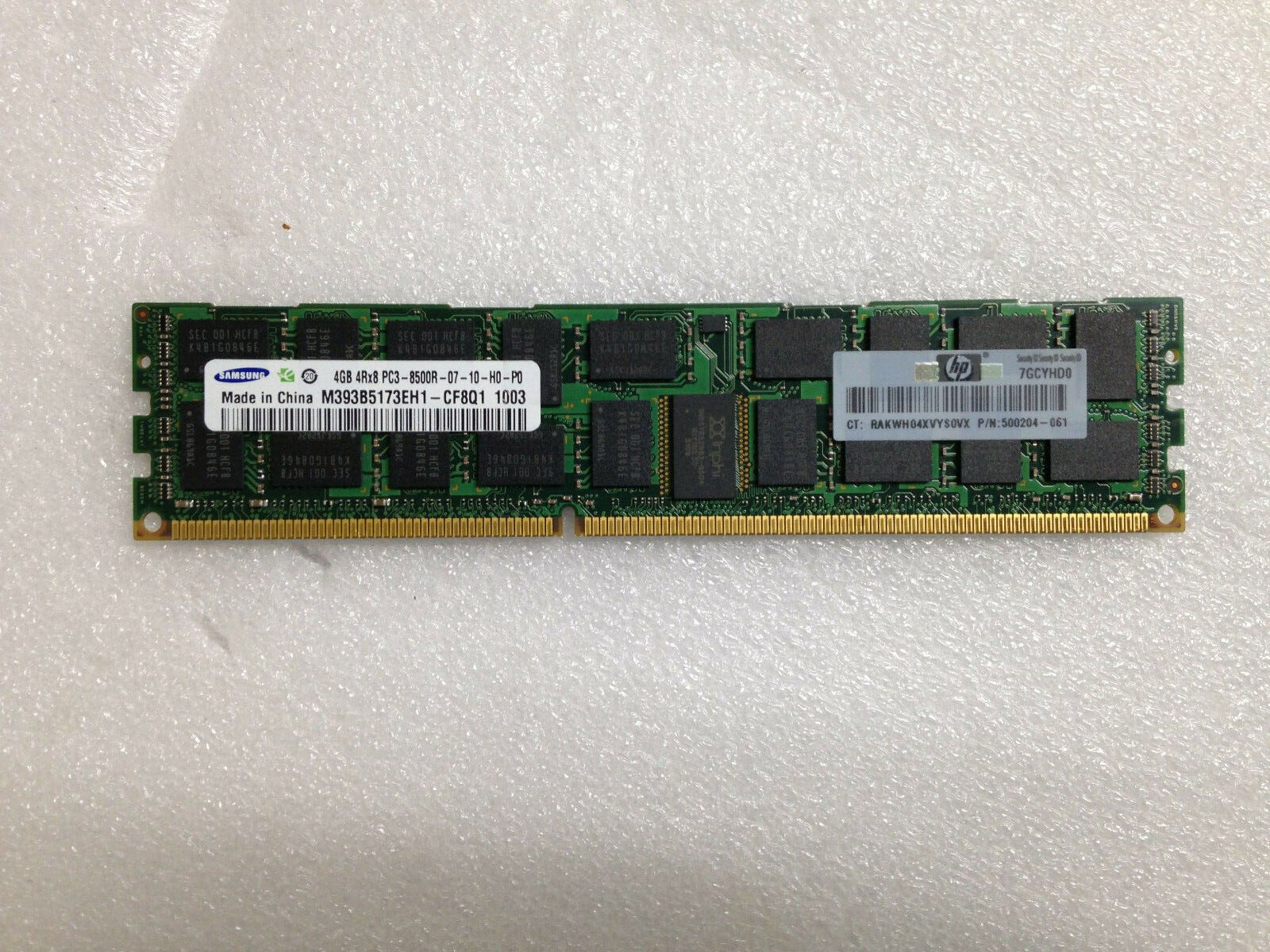 Samsung /HP 4Rx8 PC3-8500R M393B5173FH1-CF8Q1 500204-061 Memory