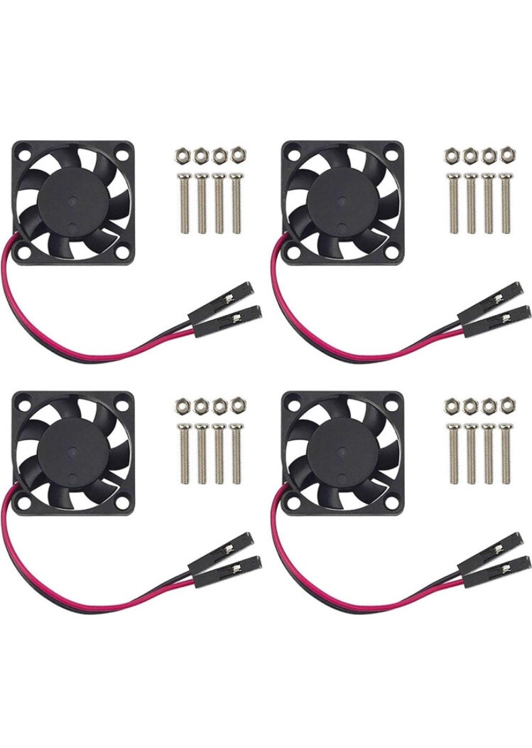 Easycargo Raspberry Pi Cooling Fans Lot of 4 30x30x7mm Computer Mini Fan Set