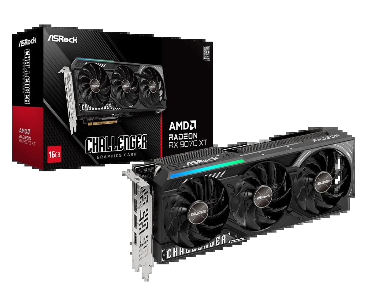 ASRock Challenger Radeon RX 9070 XT 16GB – Graphics Card – Open Box Condition
