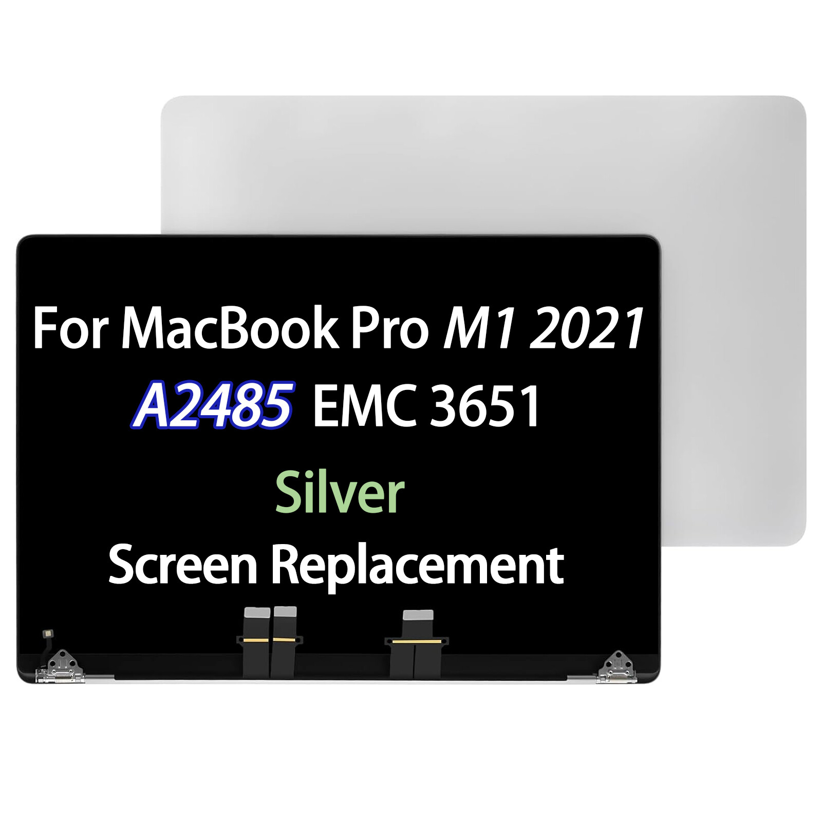 A2485 LCD Screen Display Replacement for MacBook Pro 16″ M1 2021 EMC 3651 Silver