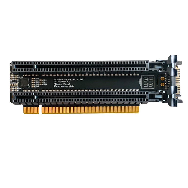 PCIe4.0 x16 1-to-2 expansion/gen3GEN4/ X8X8 with clock split IC