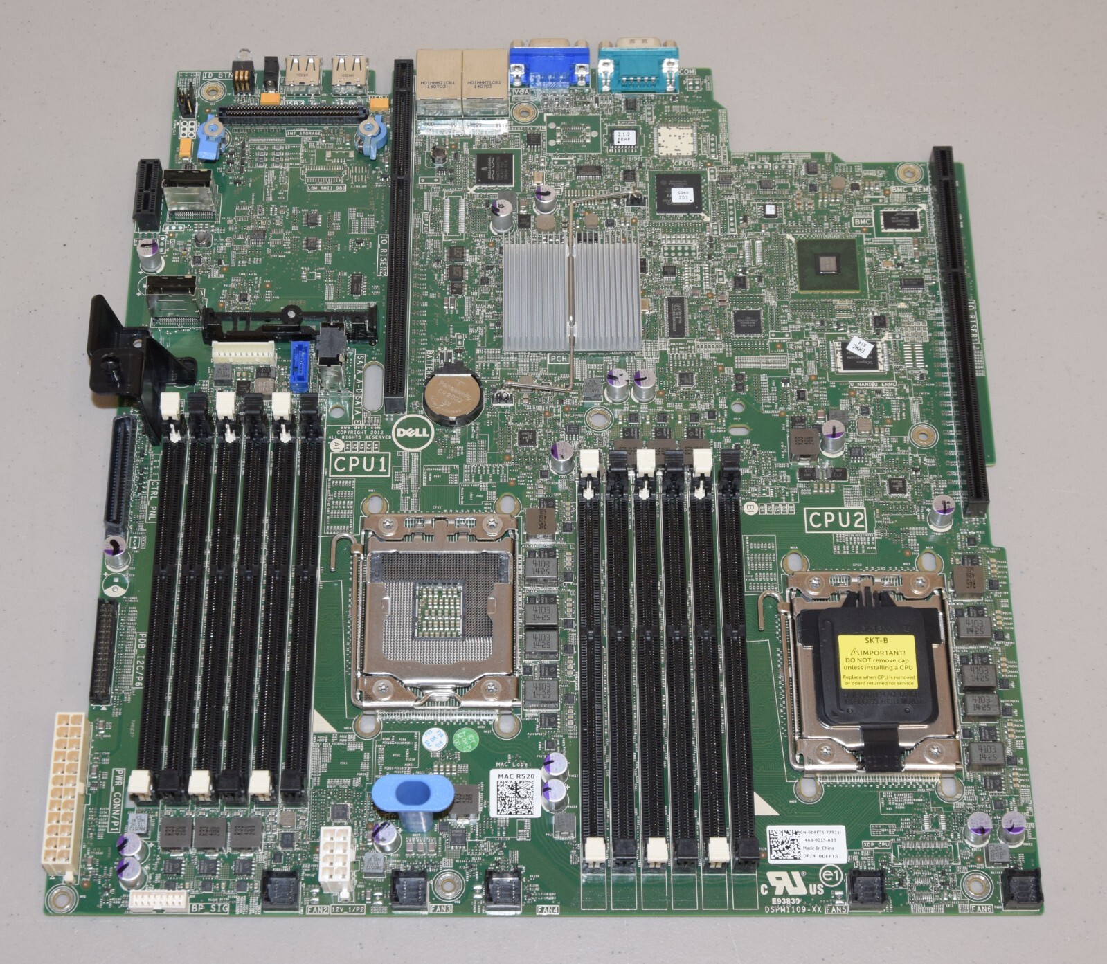 READ LGA 1356 Motherboard DFFT5 for Dell Poweredge OEMR R520 Server