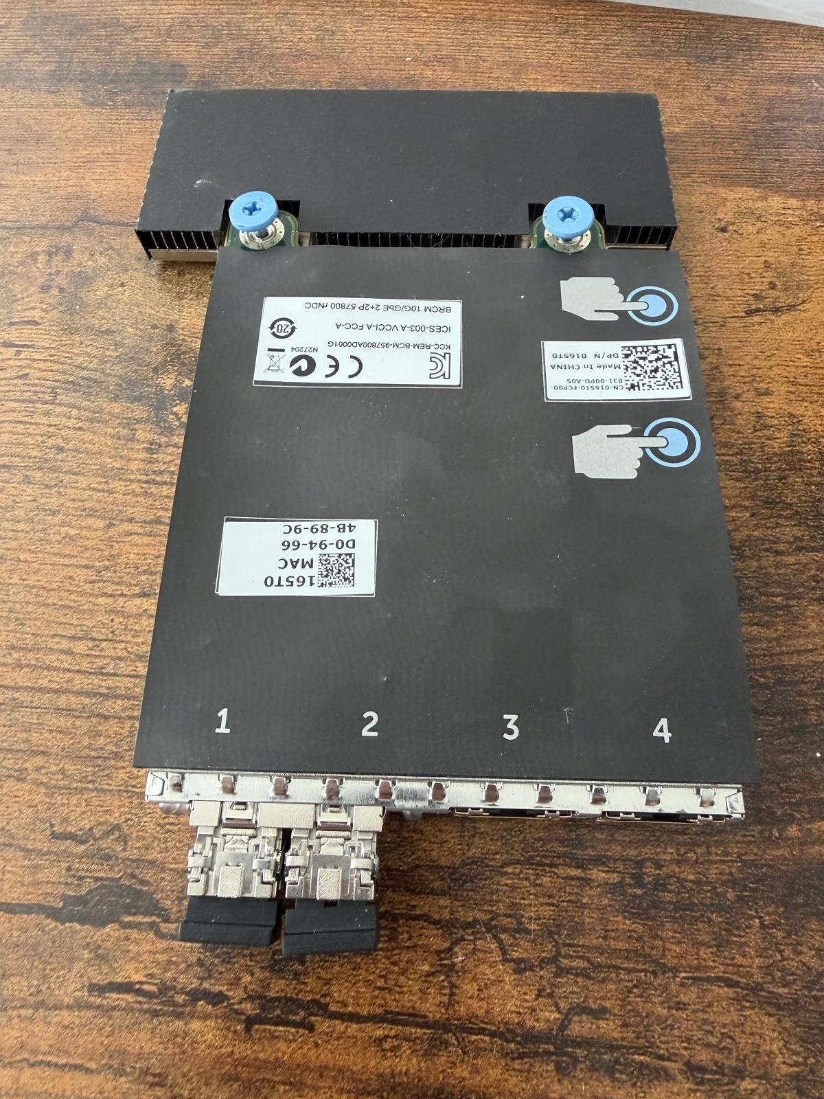 Dell 165T0 Broadcom 57800S 2x GbE & 2x 10G SFP+ Network Daughter Card