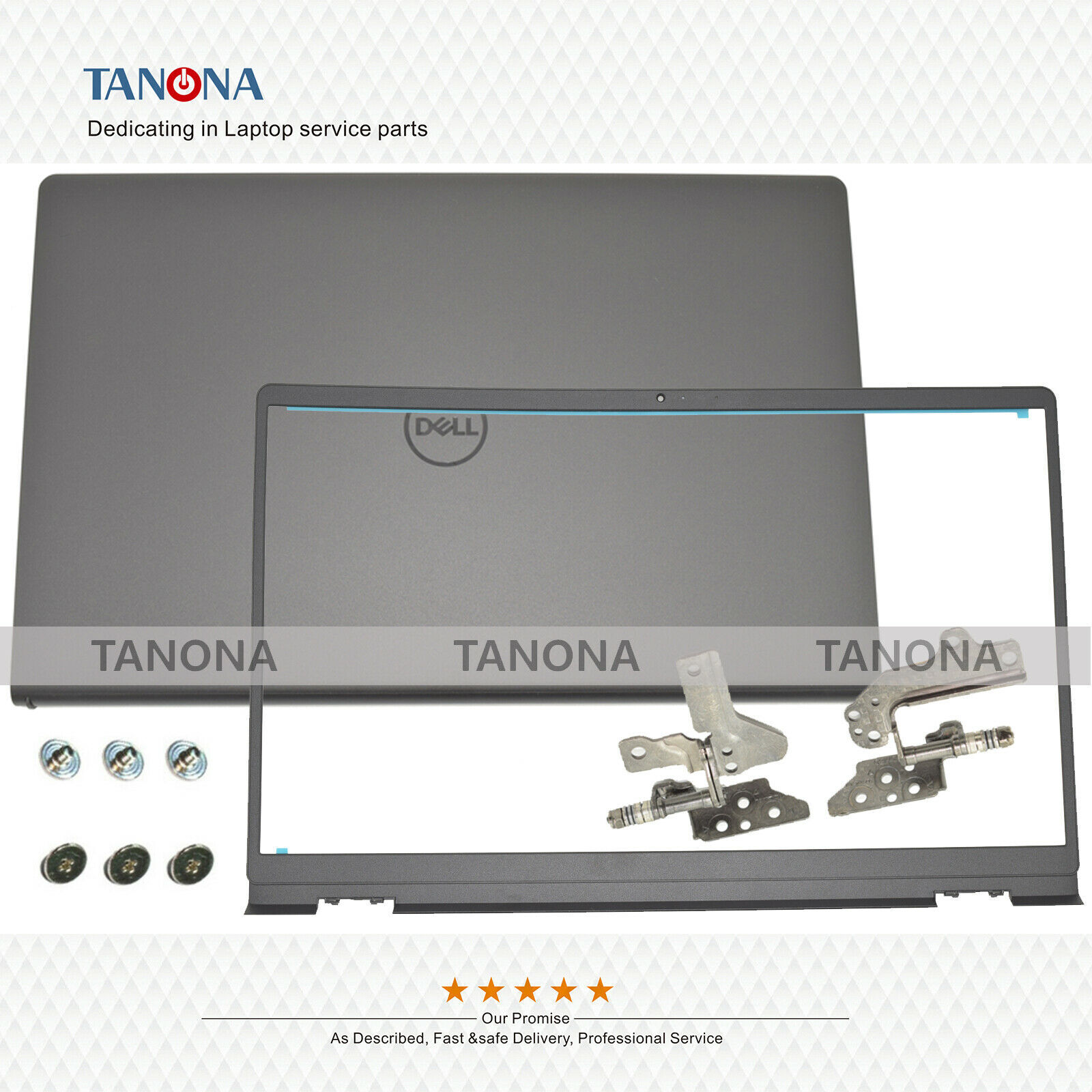 New 00WPN8 09WC73 For Dell Inspiron 3510 3511 3515 Rear Lid + Bezel + Hinges