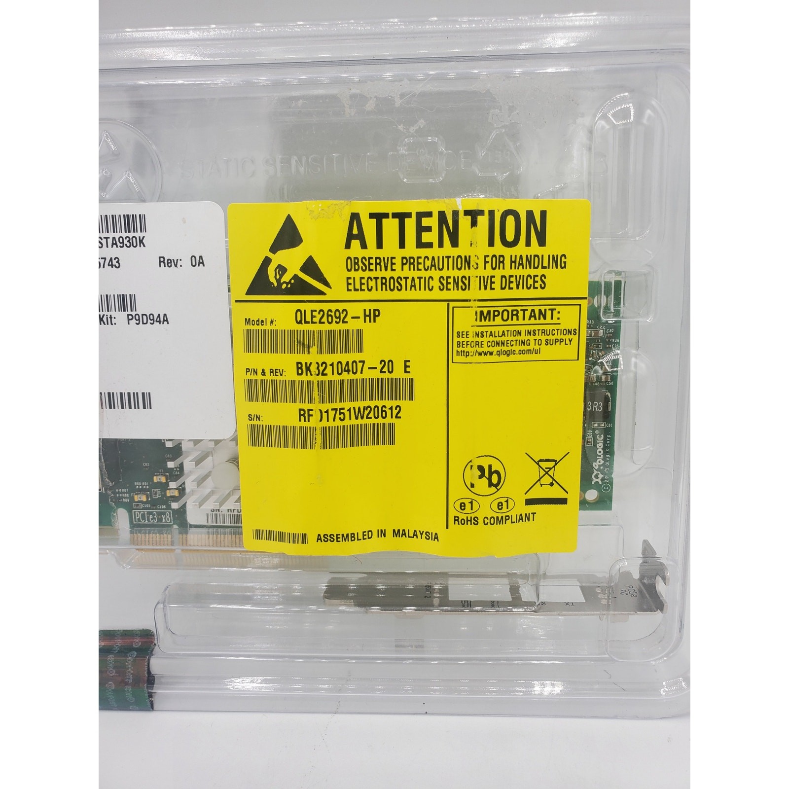 NEW! HPE QLE2692-HP P9D94A SN1100Q 16Gb Dual Port Fibre Channel HBA 853011-001