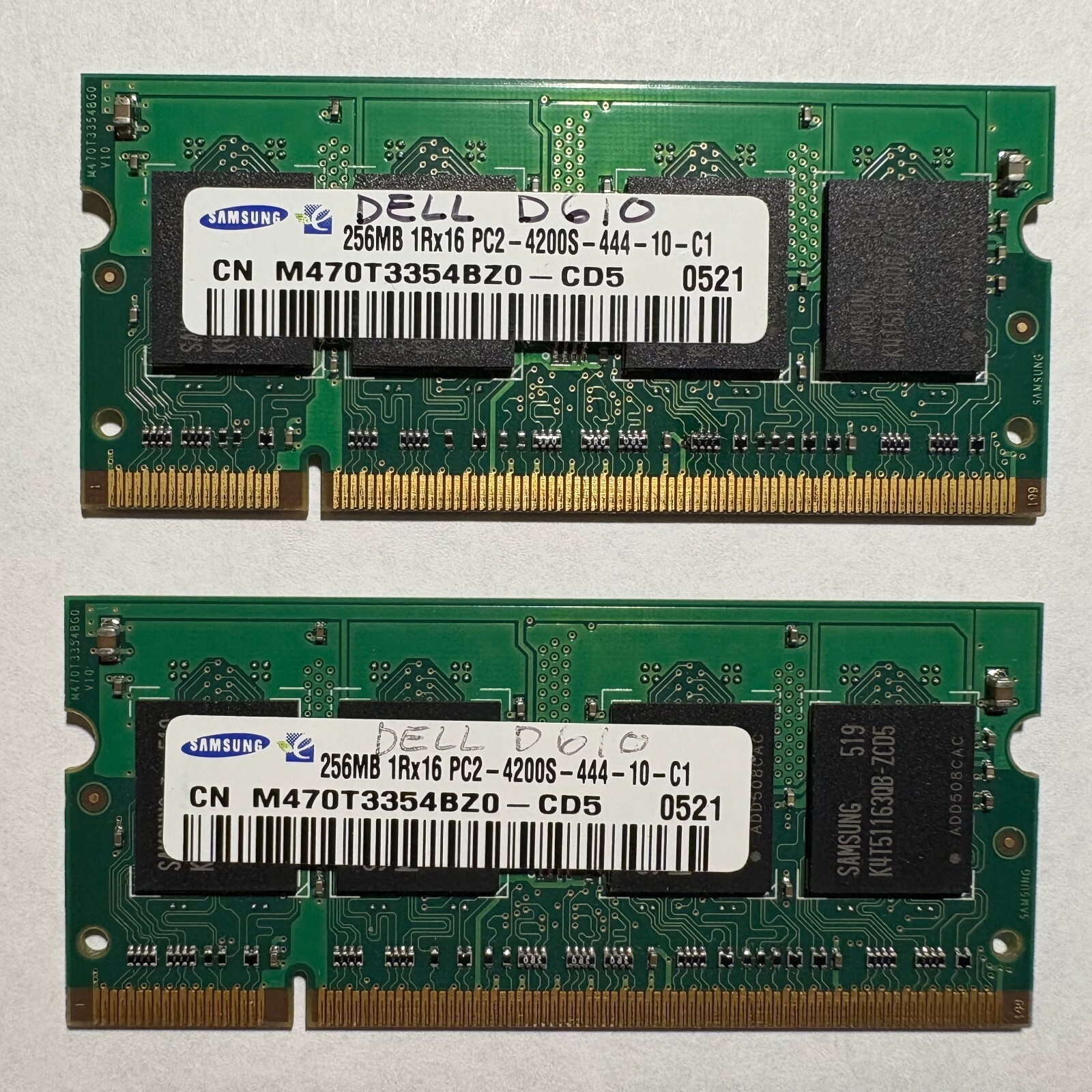 TESTED Samsung 512MB (256×2) PC2-4200S M470T3354BZ0-CD5 DDR2-533MHz non-ECC RAM