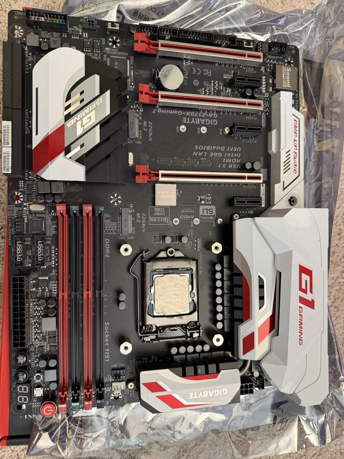GIGABYTE GA-Z170X-Gaming 5 ATX Motherboard Intel i5-7600K 3.8GHz Hyper 212EVO