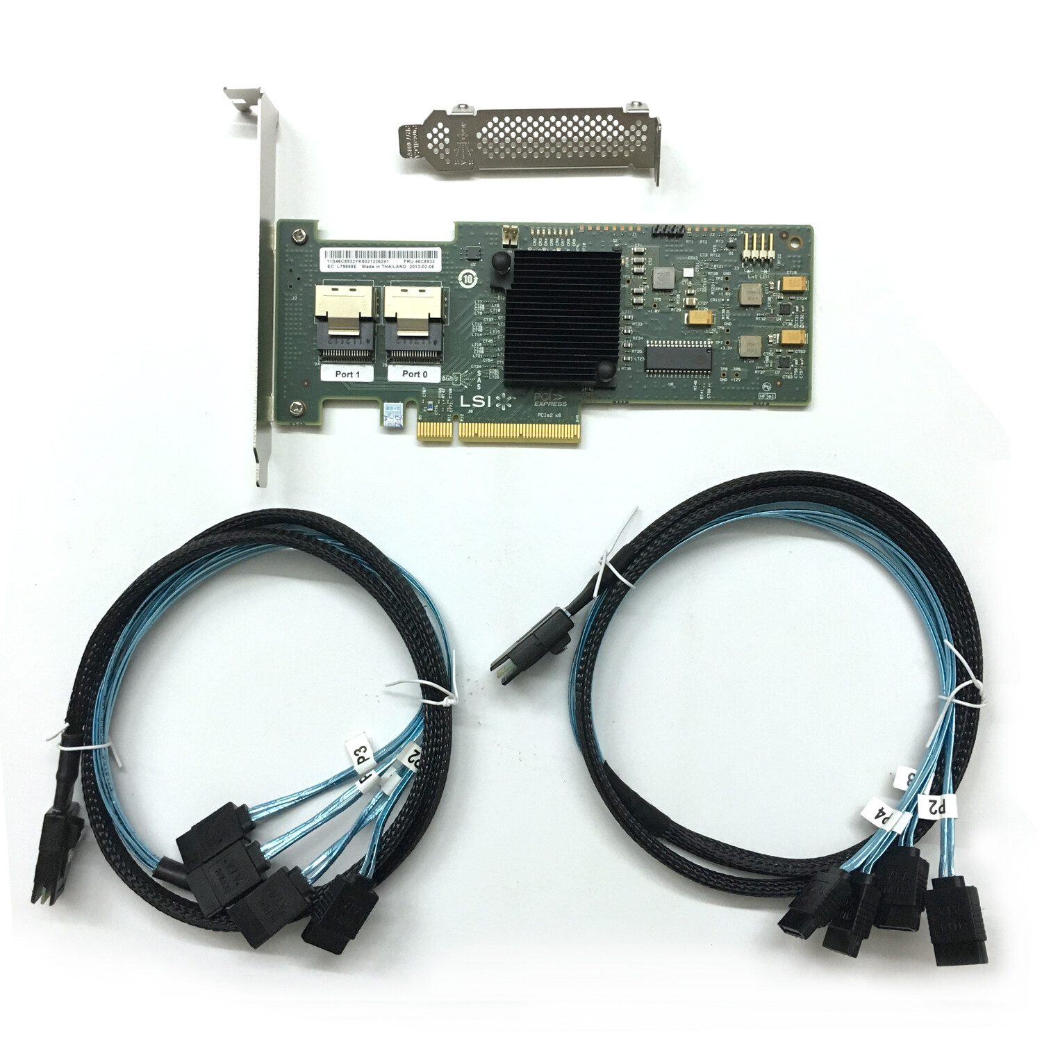 LSI SAS 9210-8i 8-port 6Gb/s PCIe x8 HBA RAID + SAS SFF-8087 to 4x SATA Cable