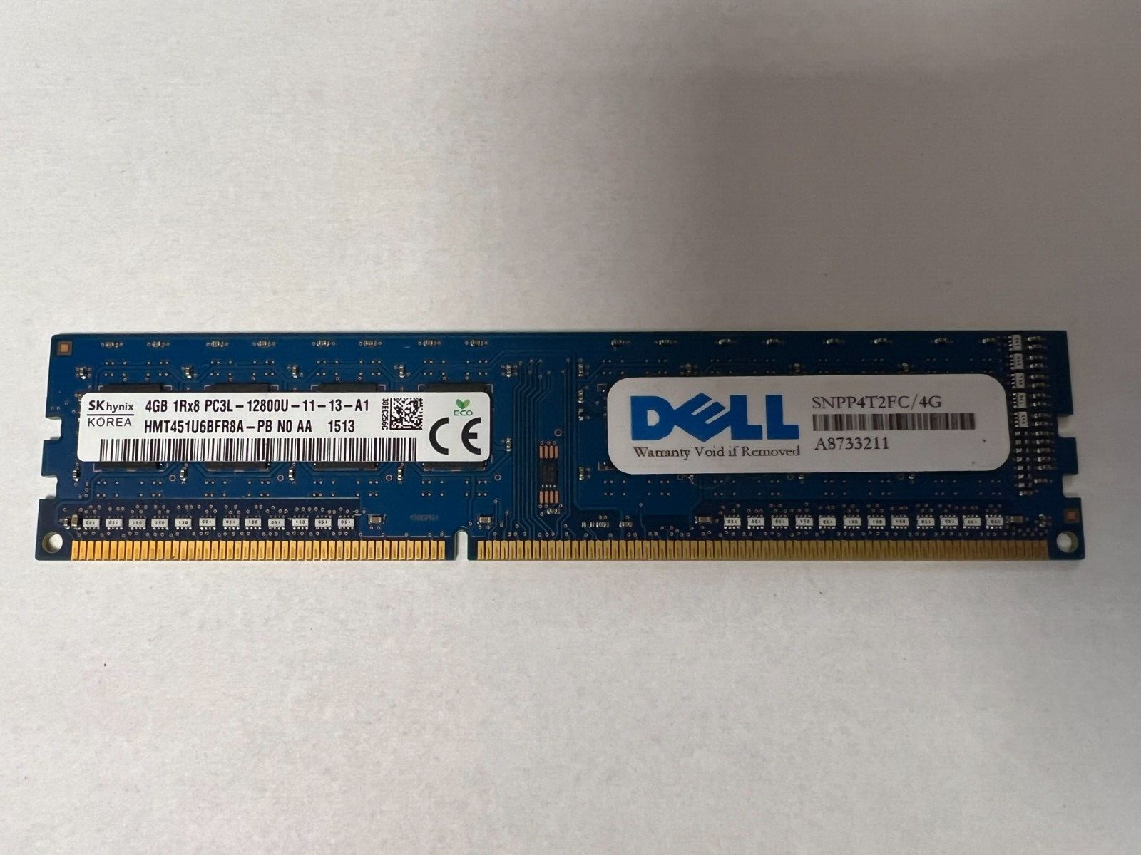 SK Hynix 4GB 1Rx8 PC3L 12800U-11-13-A1 Desktop RAM HMT451U6BFR8A-PB NO AA DELL