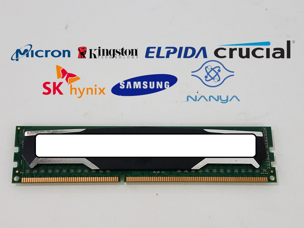 Lot of 2 Major Brand 4 GB PC3-12800 (DDR3-1600) 2Rx8 DDR3 Shielded Desktop RAM
