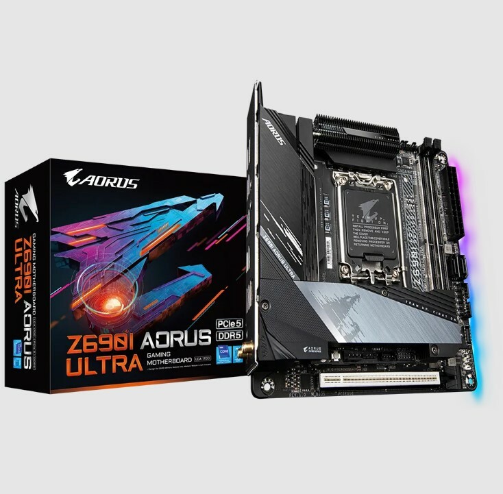 Gigabyte Z690I AORUS ULTRA Motherboard CPU SOCKET LGA1700 Intel DDR5 WIFI 6
