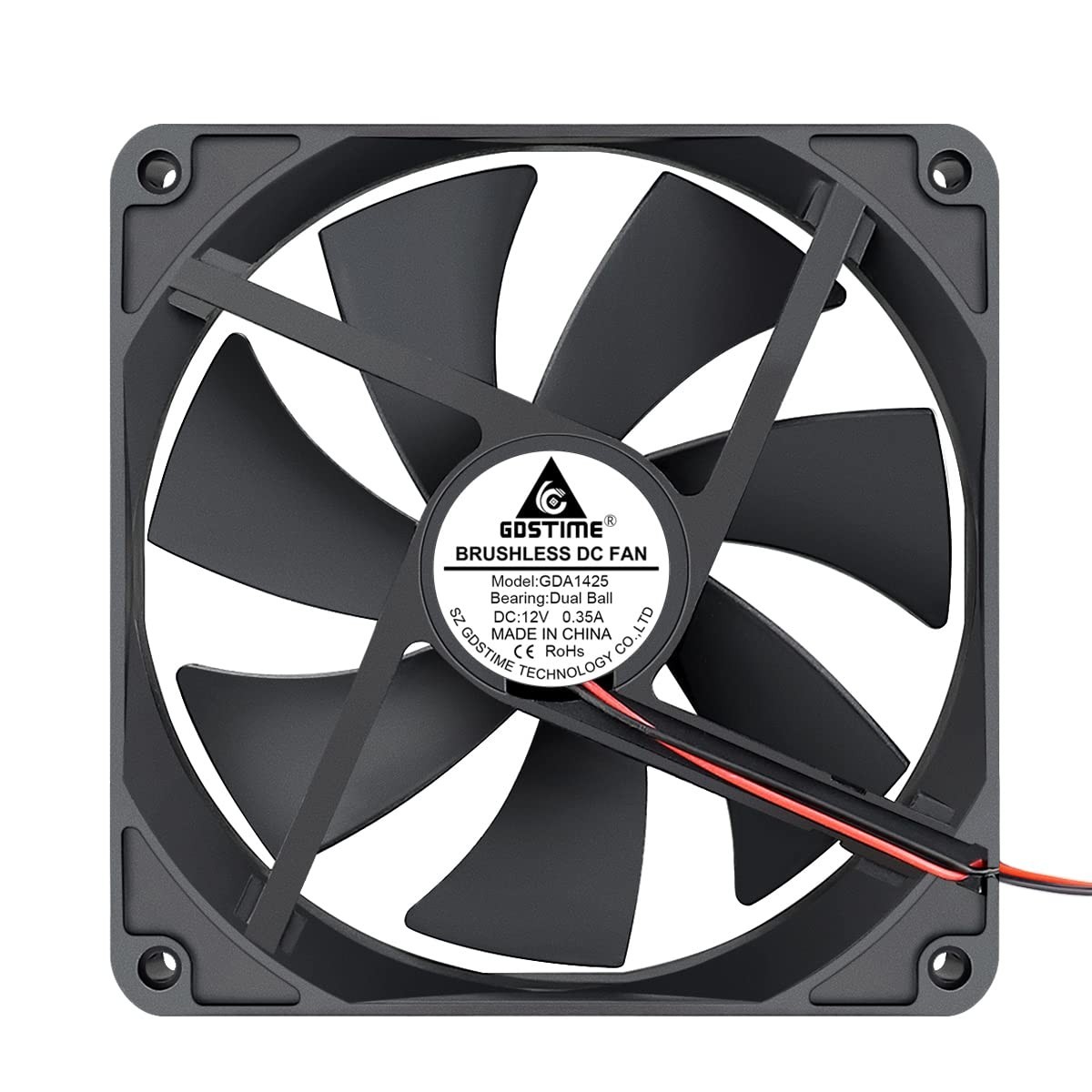 Durable 140x25mm 12V Brushless Cooling Fan 2200RPM Dual Ball Bearing PC Cooler