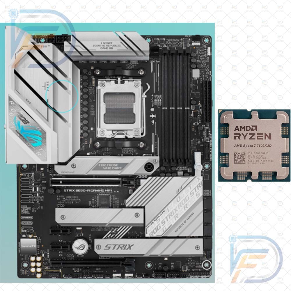 AMD Ryzen 7 7800X3D + ASUS ROG Strix B650-A WiFi AM5 Gaming Combo
