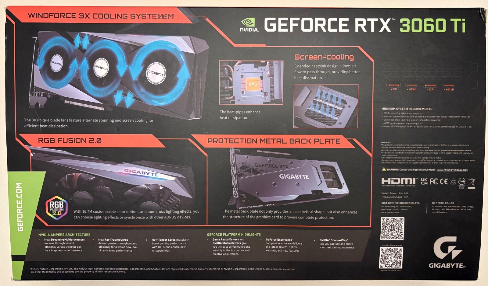 GIGABYTE GeForce RTX 3060 Ti GAMING OC PRO 8GB GDDR6 Graphics Card