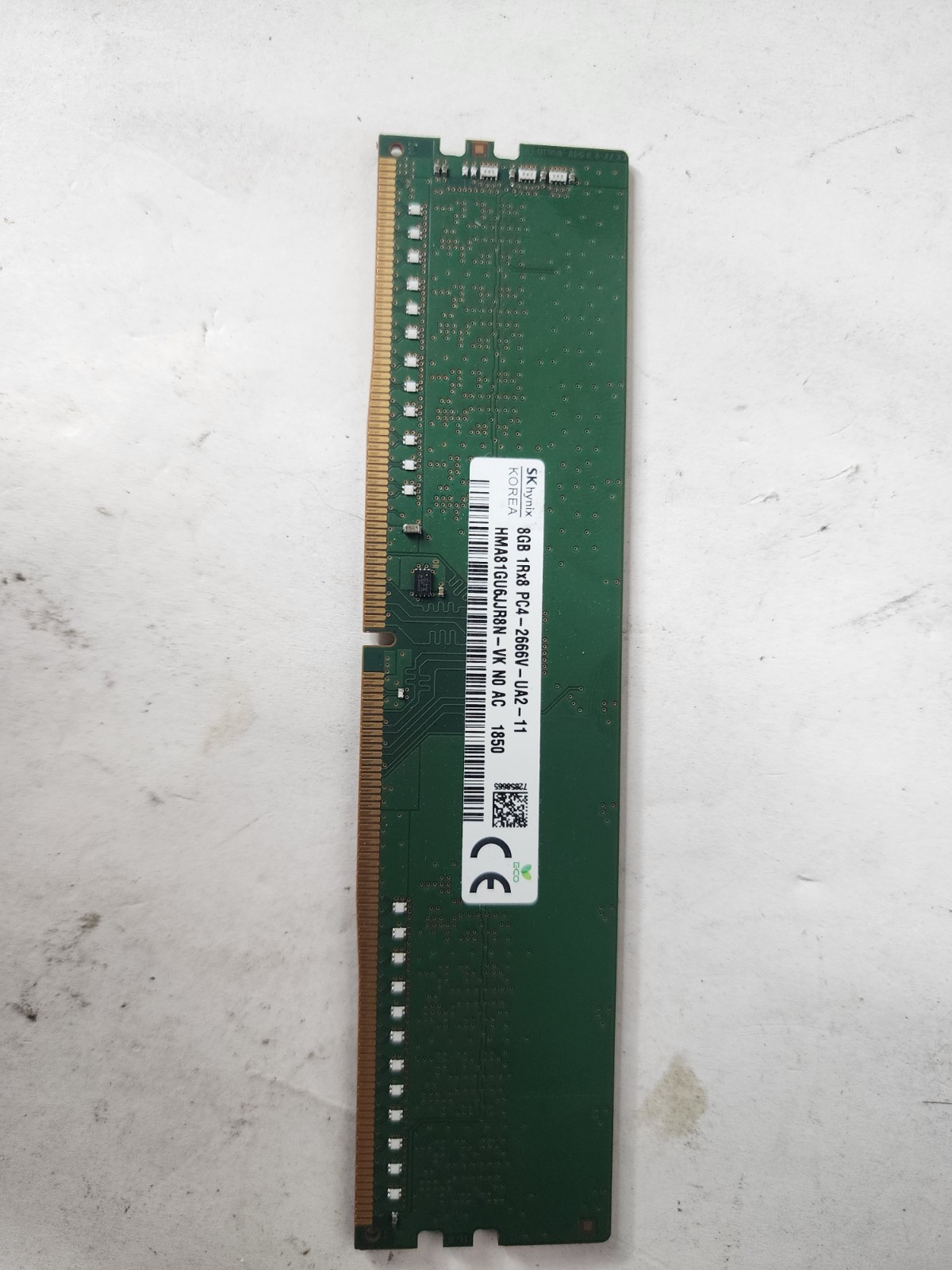 SK Hynix 8GB 1Rx8 PC4-2666V-UA2-11 HMA81GU6JJR8N-VK Desktop RAM Memory