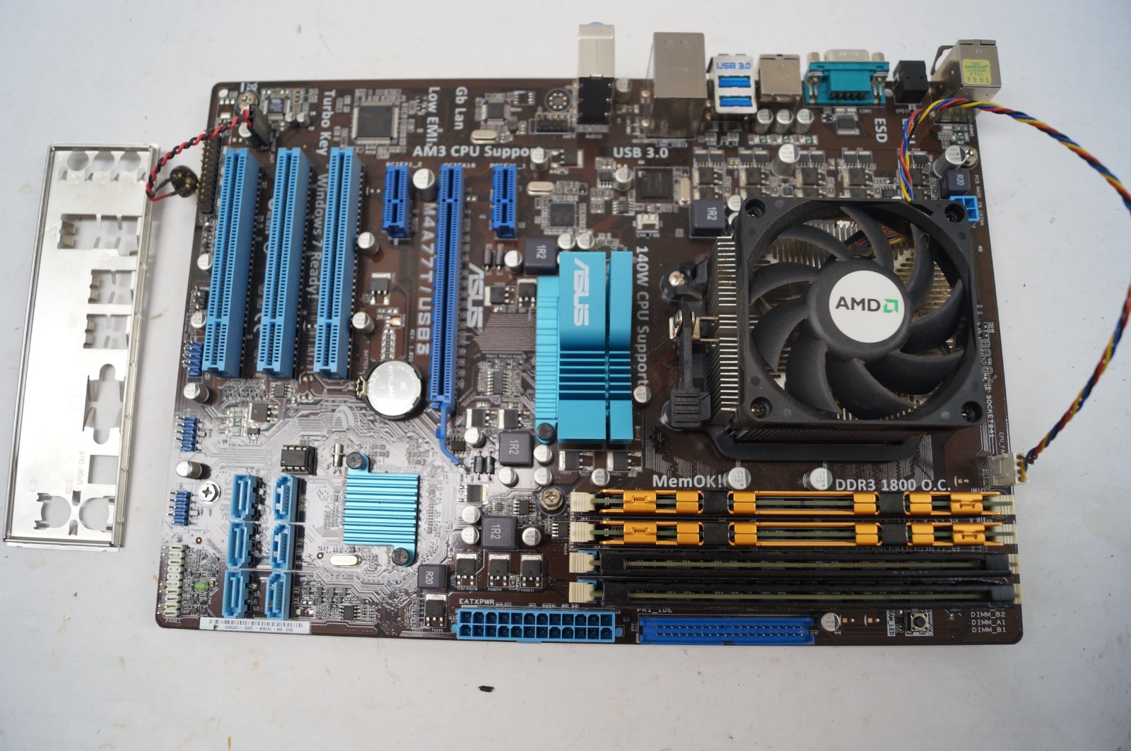 ASUS M4A77T Motherboard USB3 8GB RAM 2.9GHz GE Force GTS450 Graphics WORKS D121