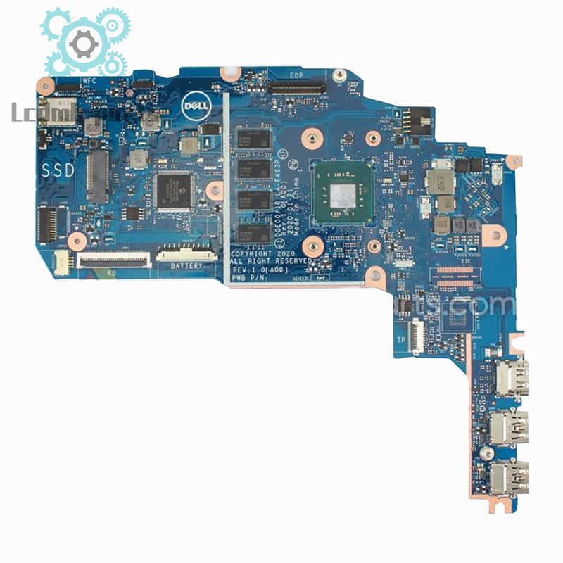 0CPW3K For Dell Latitude 3190 2-in-1 Laptop Motherboard N5030 4GB CPW3K