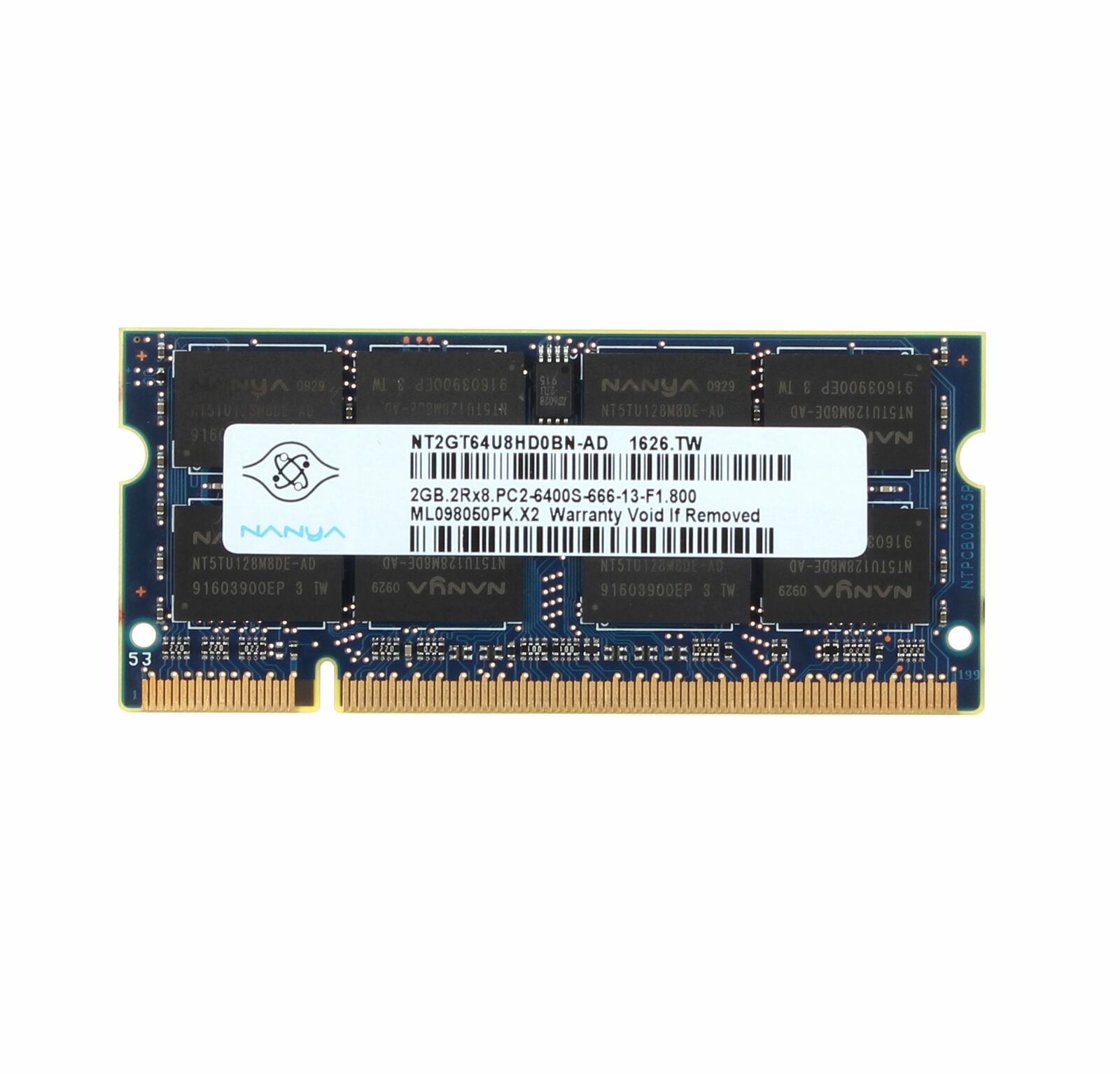 Lot Nanya 8GB 2Rx8 PC3-10600S 2GB PC2-6400S DDR2 DDR3 SODIMM Laptop Memory RAM @