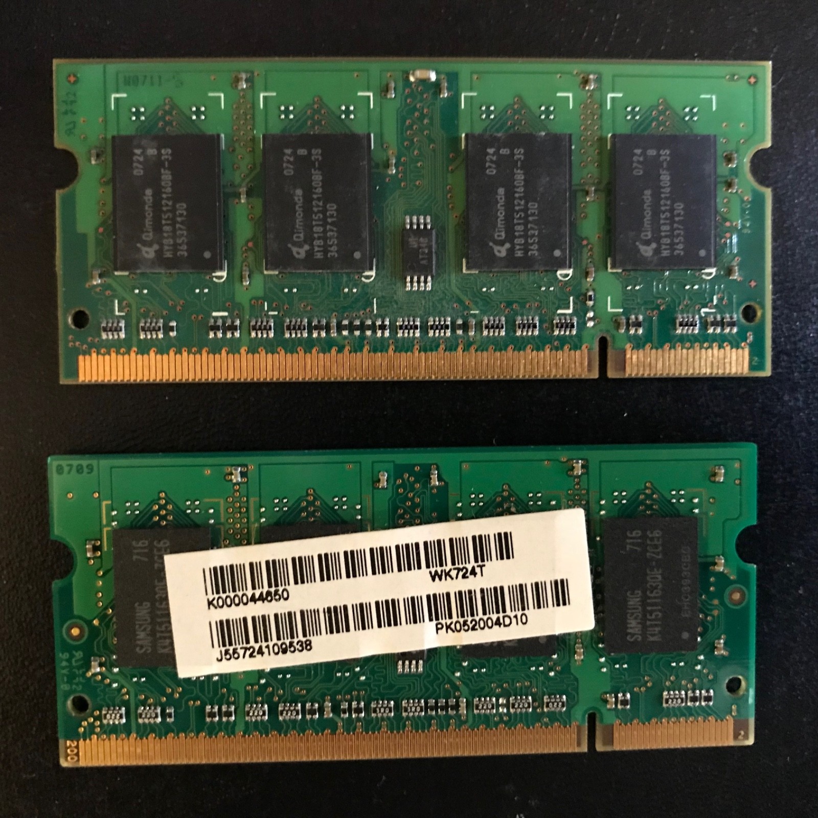 Samsung / Generic 2 X 512 mb PC2 – 5300 RAM / Memory