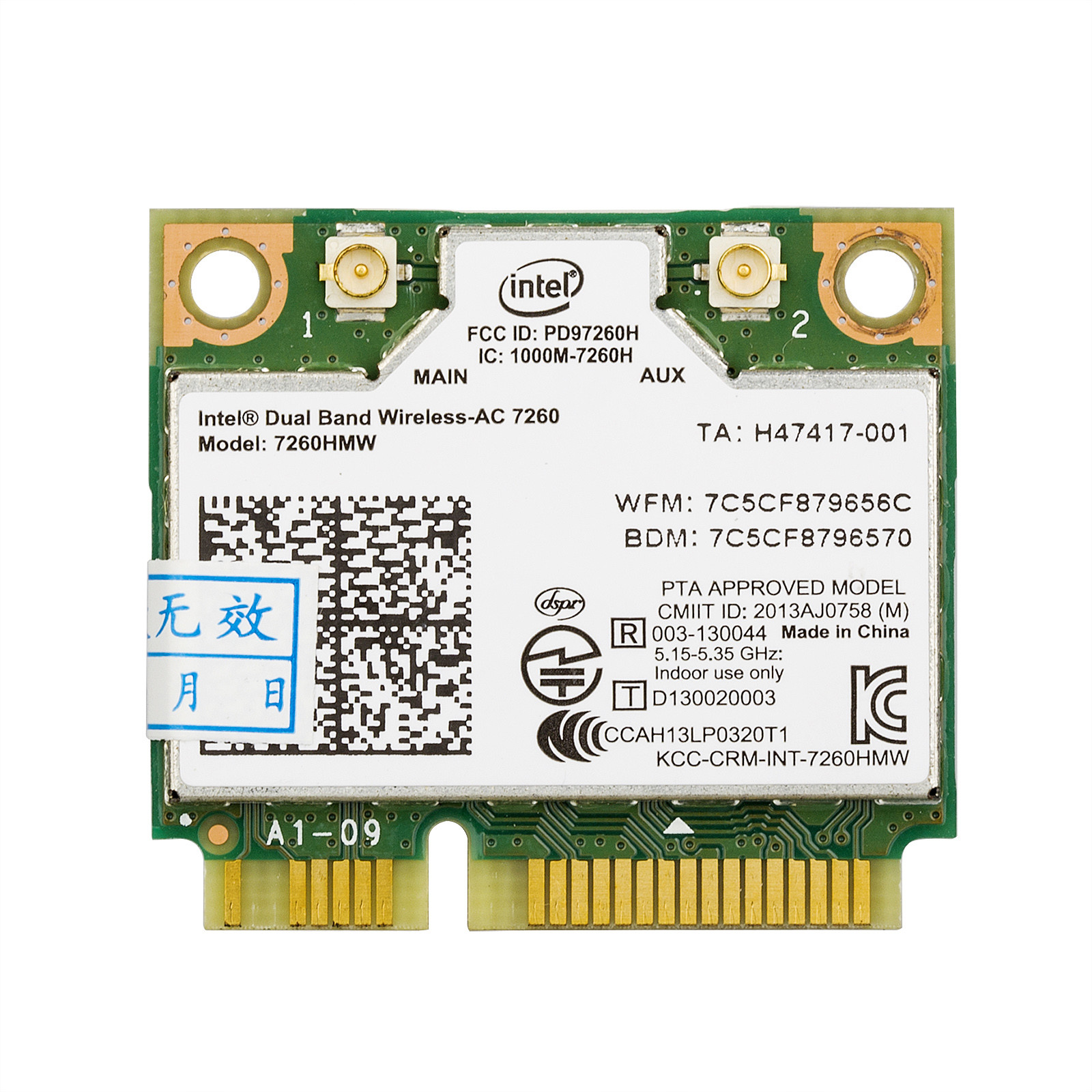 Wireless AC 7260HMW Mini PCI-e Network Adapter Dual Band WiFi Bluetooth 4.0 Card