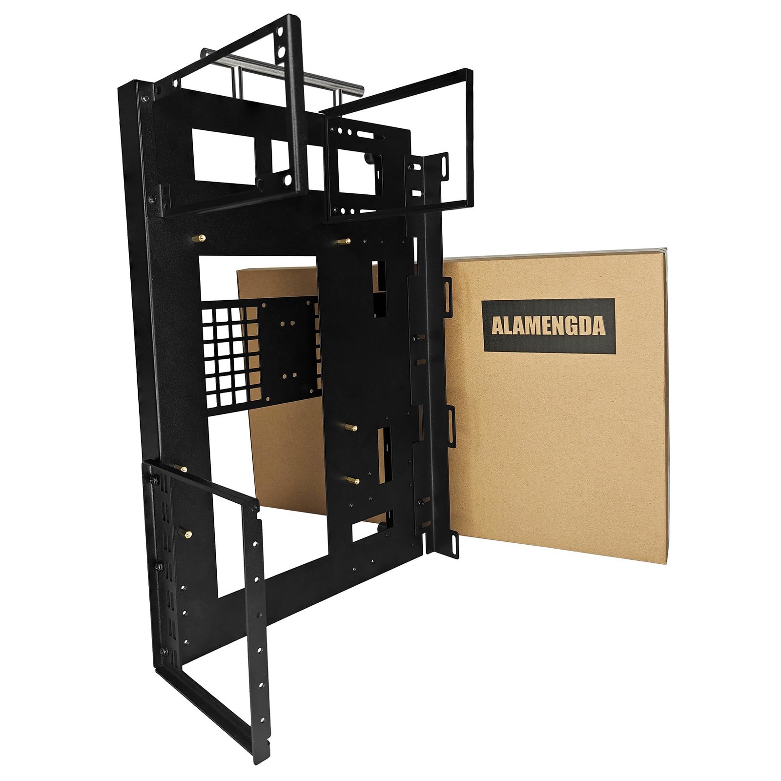 ALAMENGDA Open Computer Case,Open Air Pc Case, Two-Way Server ATX, Black