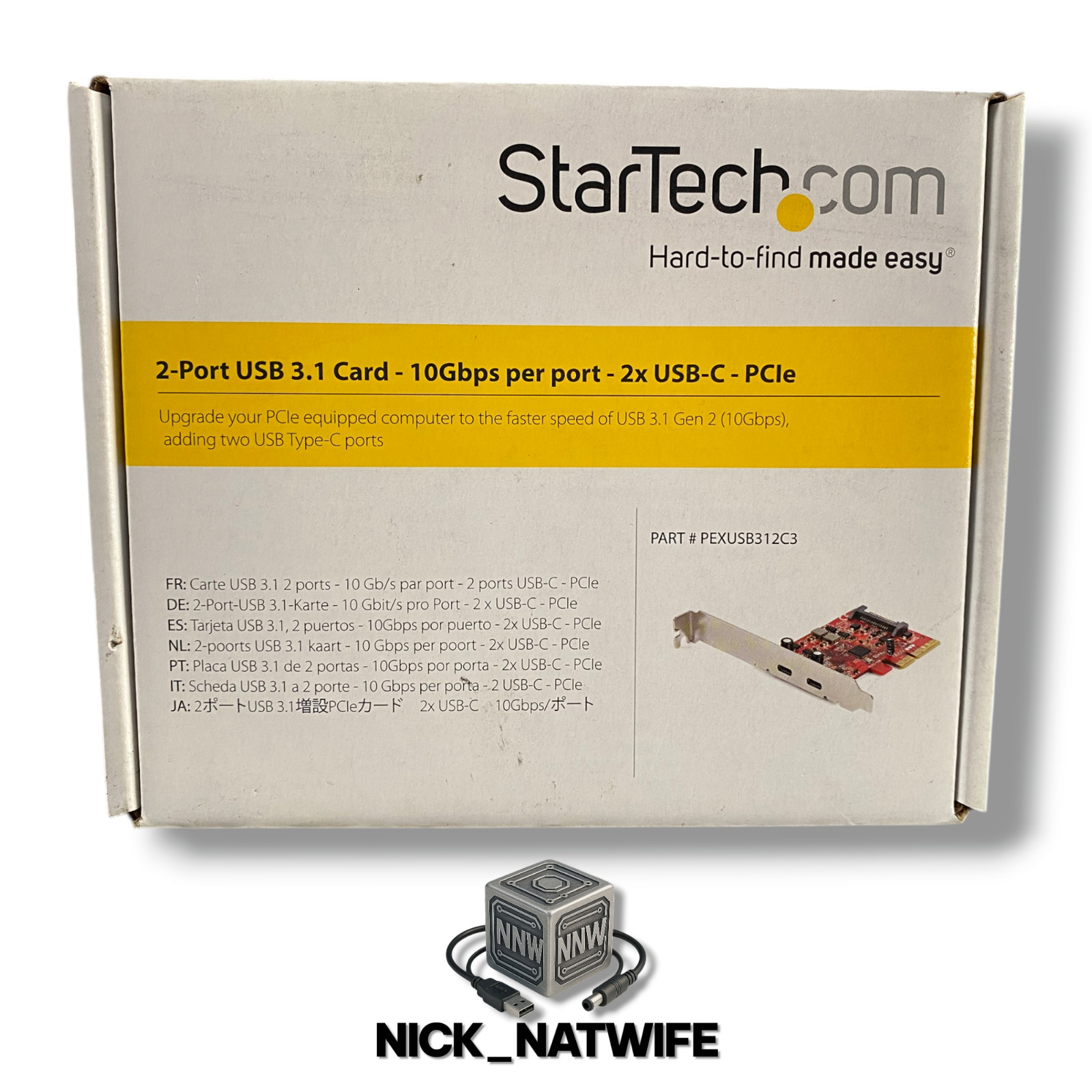 💻 StarTech PEXUSB312C3 USB 3.1 Gen2 PCIe Card 2x USB-C 10Gbps NEW ⚙️