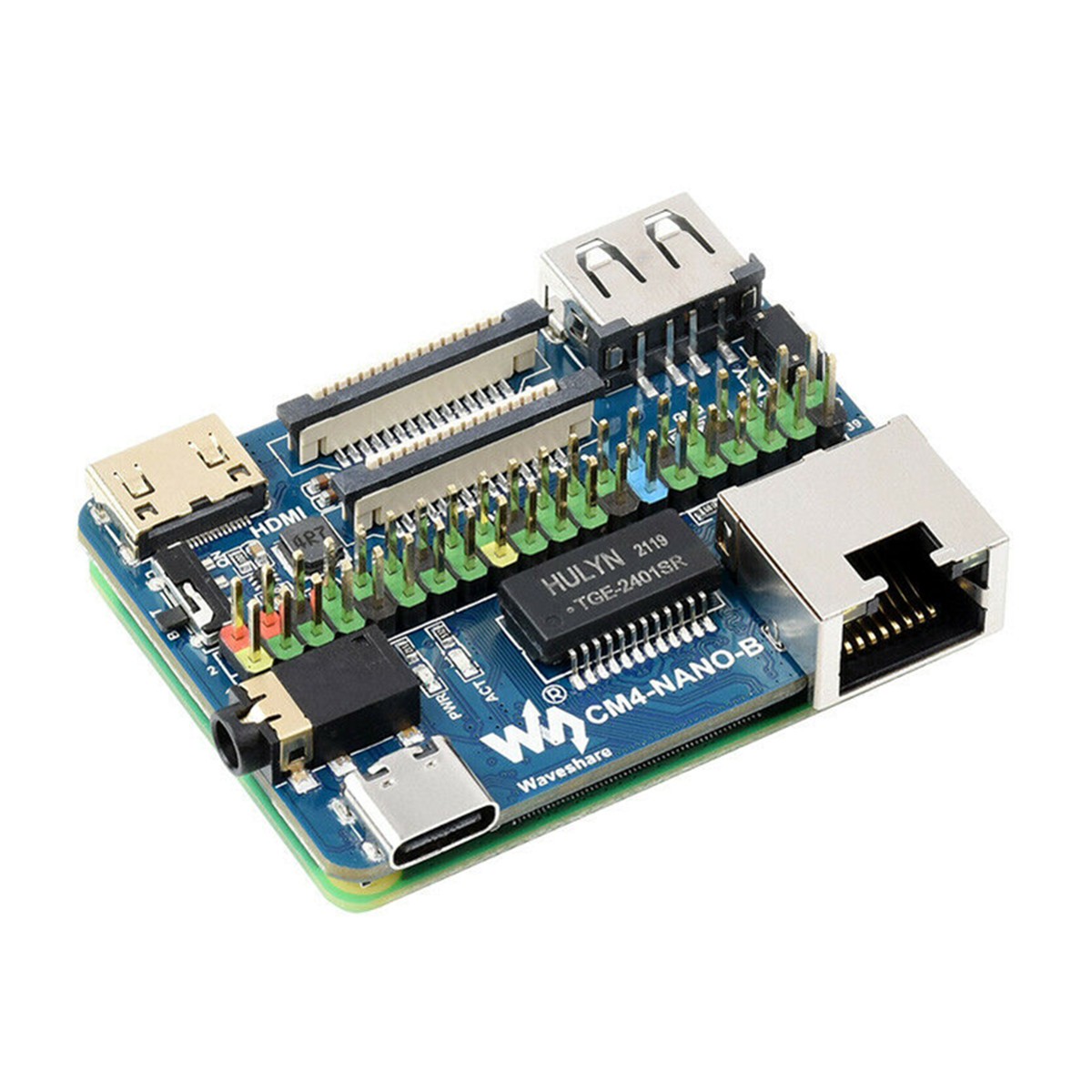 Dual Gigabit 5G 4G Ethernet Base Board (B) for Raspberry Pi Compute Module CM4