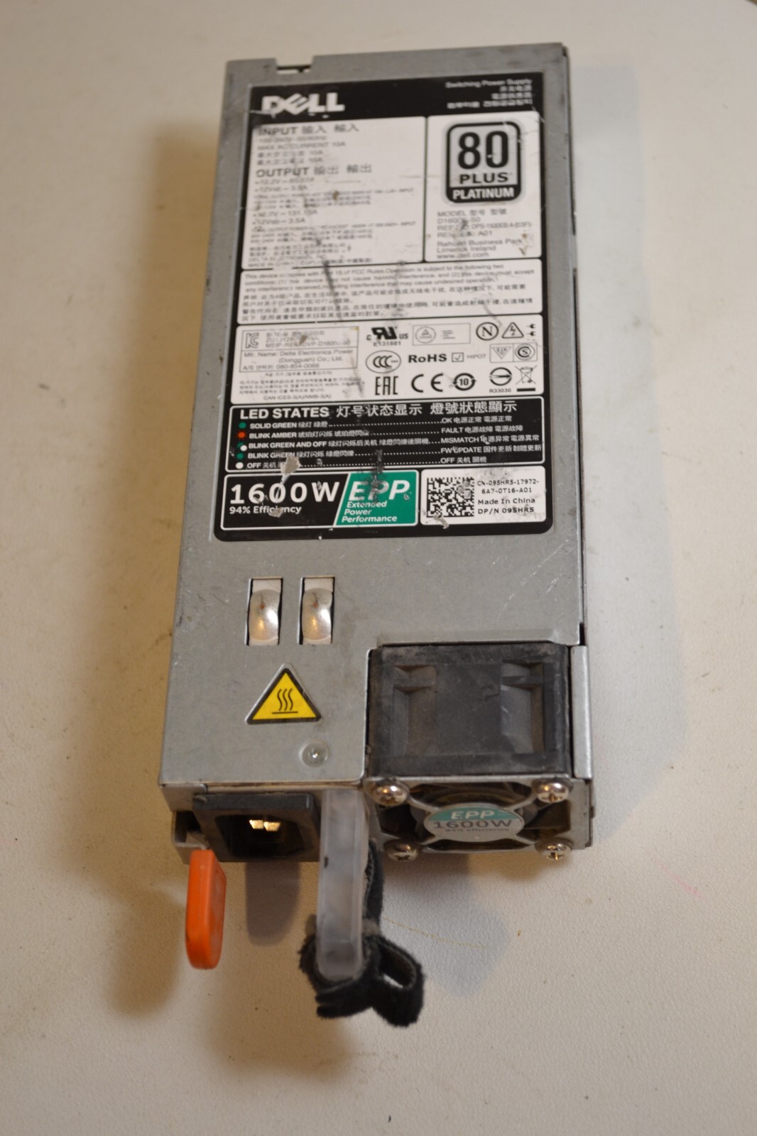 GENUINE Dell 1600W 80+ Platinum Power Supply for R940 R840 R830 R740XD R740