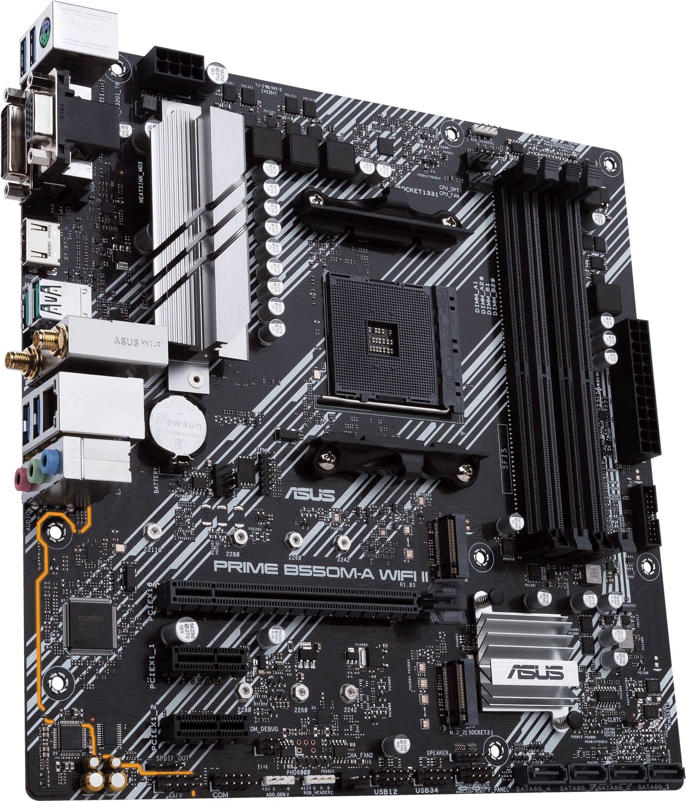 ASUS – PRIME B550M-A WIFI II (Socket AM4) AMD B550 Micro ATX DDR4 Wi-Fi 6 Mot…