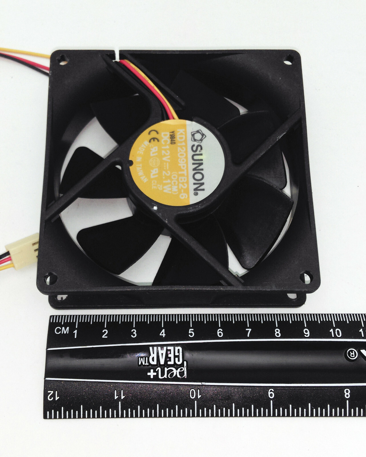 SUNON 90mm x 25mm Dual-Ball Bearing 12V DC 3pin PC Cooler, 9cm Case Cooling Fan
