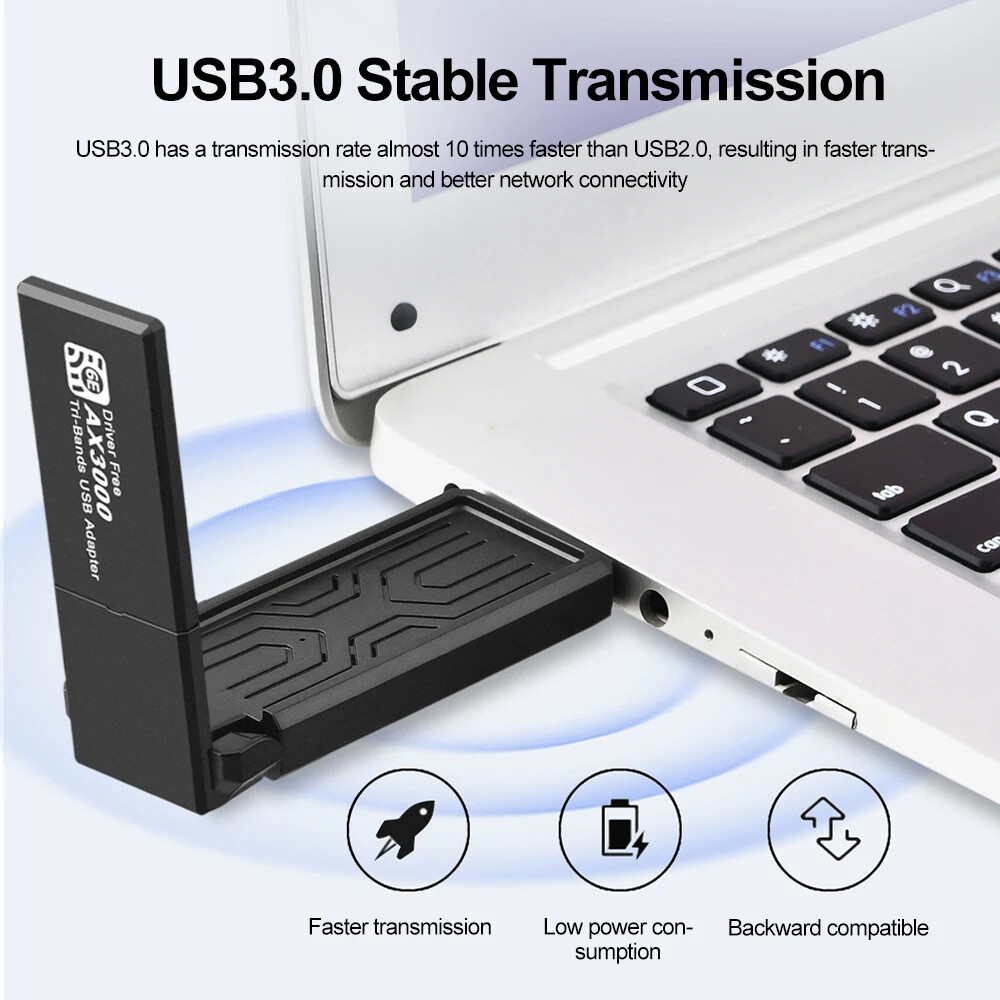 WiFi 6E AX5400 Gaming USB 3.0 Adapter 2.4G 5Ghz Network Card For Windows 10 11