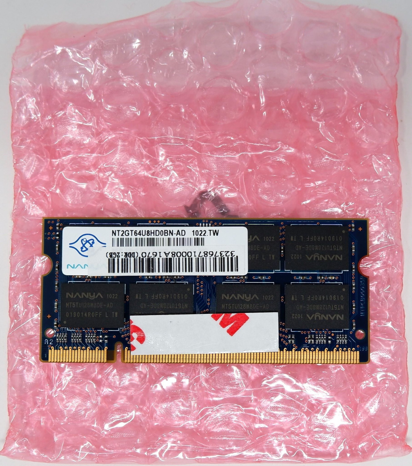 NANYA NT2GT64U8HD0BN-AD 2GB DDR2 SODIMM MEMORY MODULE PC2-6400 800MHZ – NEW!