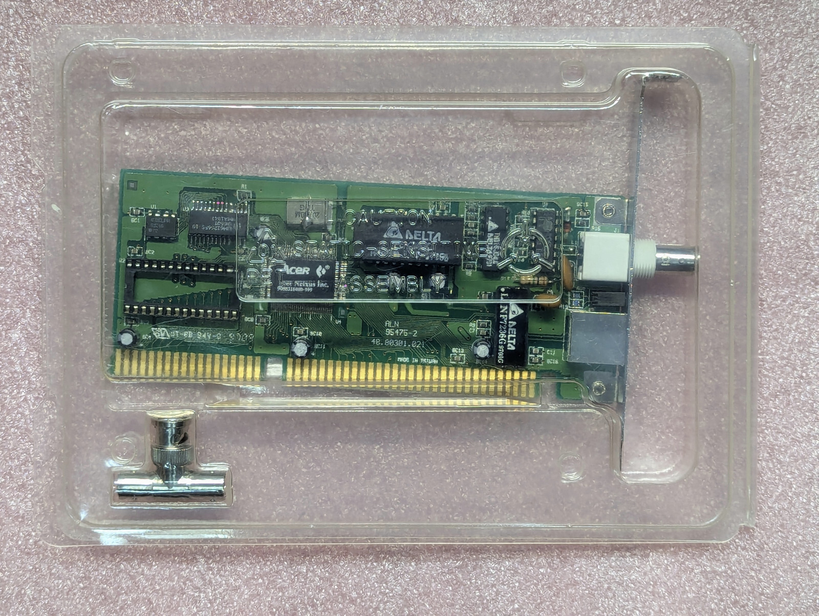 NEW ACER NETXUS 9080316000999 16 BIT ISA ETHERNET COAX RJ45 w/BNC T Adapter