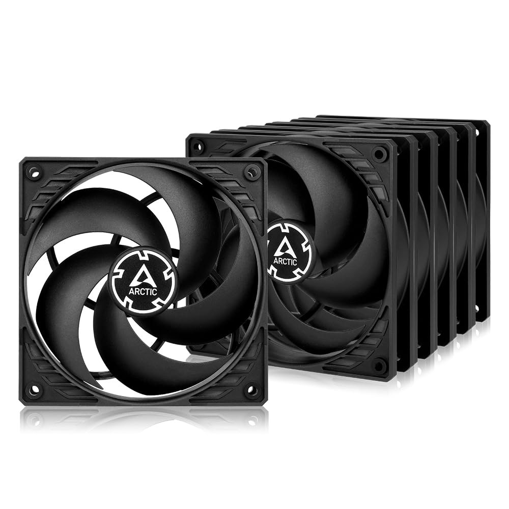 120mm PC Cooling Fans 5 Pack Arctic P12 Pressure Optimised Quiet Case Fans