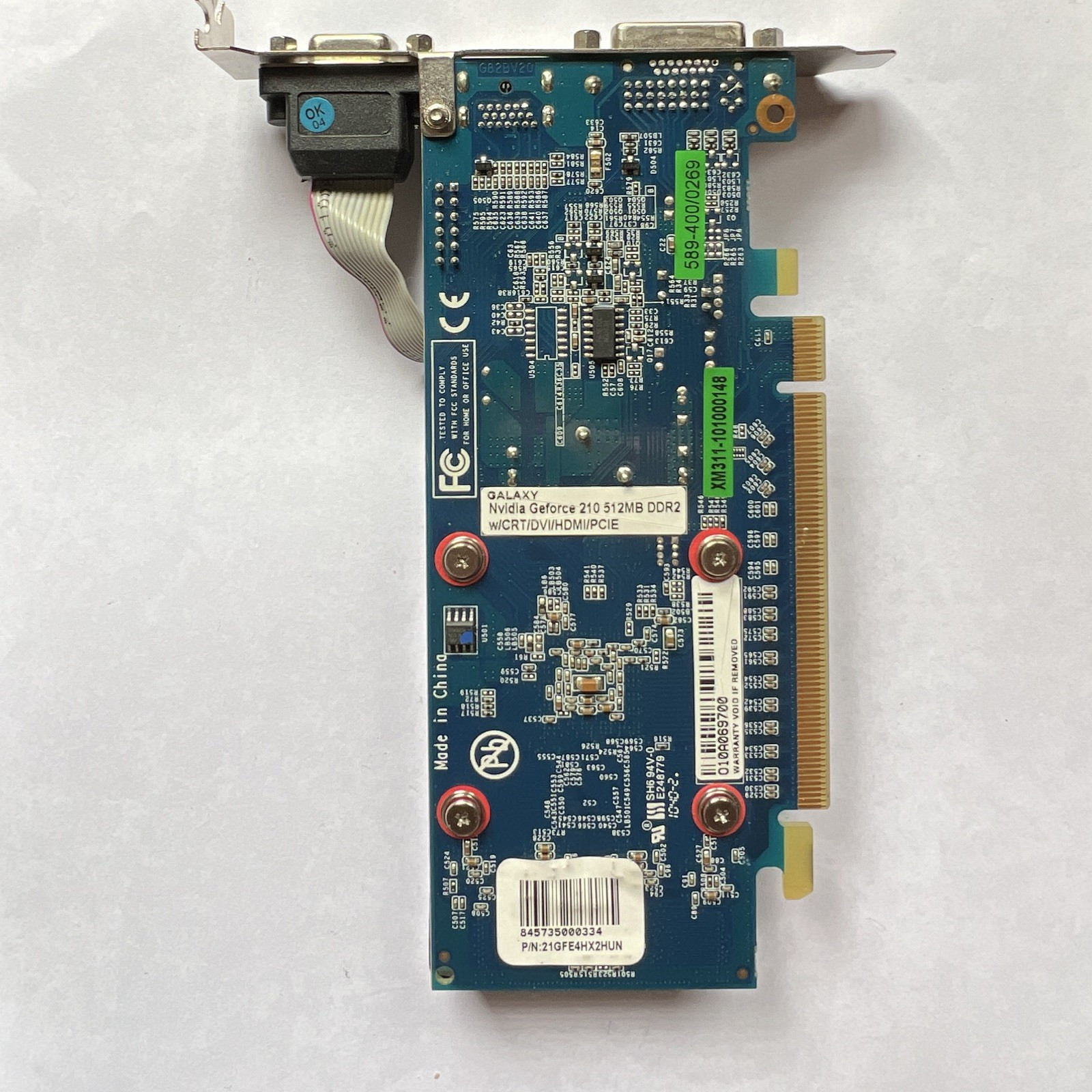 GALAXY NVIDIA GeForce 210 512MB DDR2 PCIe x16 DVI VGA HDCP DX10.1 Fan