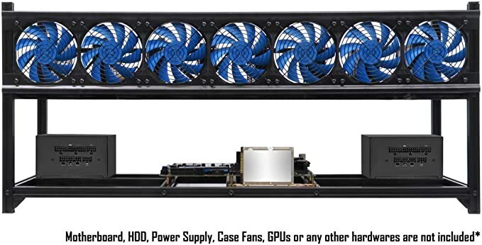 Kingwin Miner Rig Case Aluminum With 8 GPU Mining Stackable Frame
