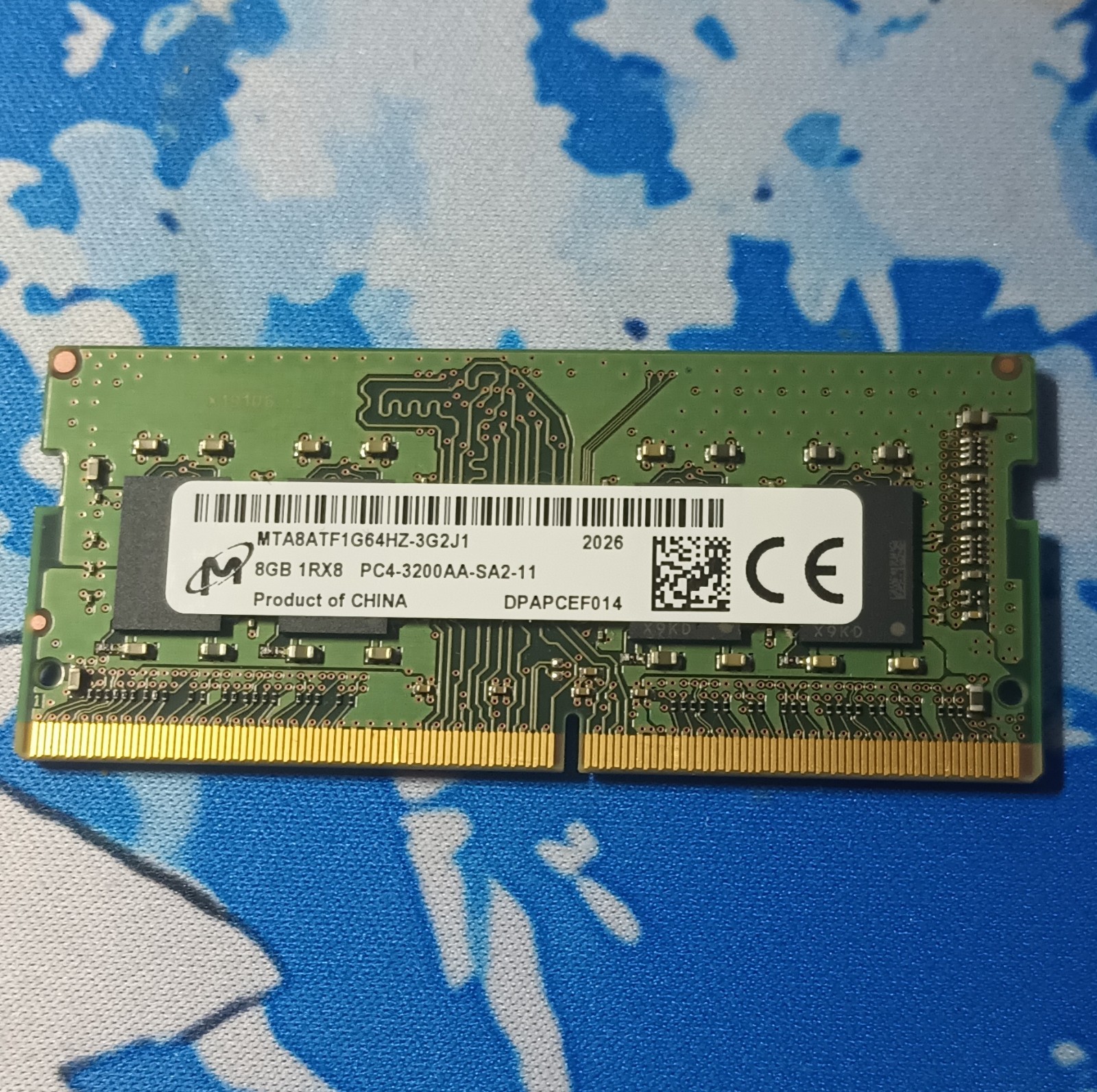 Micron 8GB DDR4 SO-DIMM PC4-3200 Laptop RAM MTA8ATF1G64HZ-3G2J1